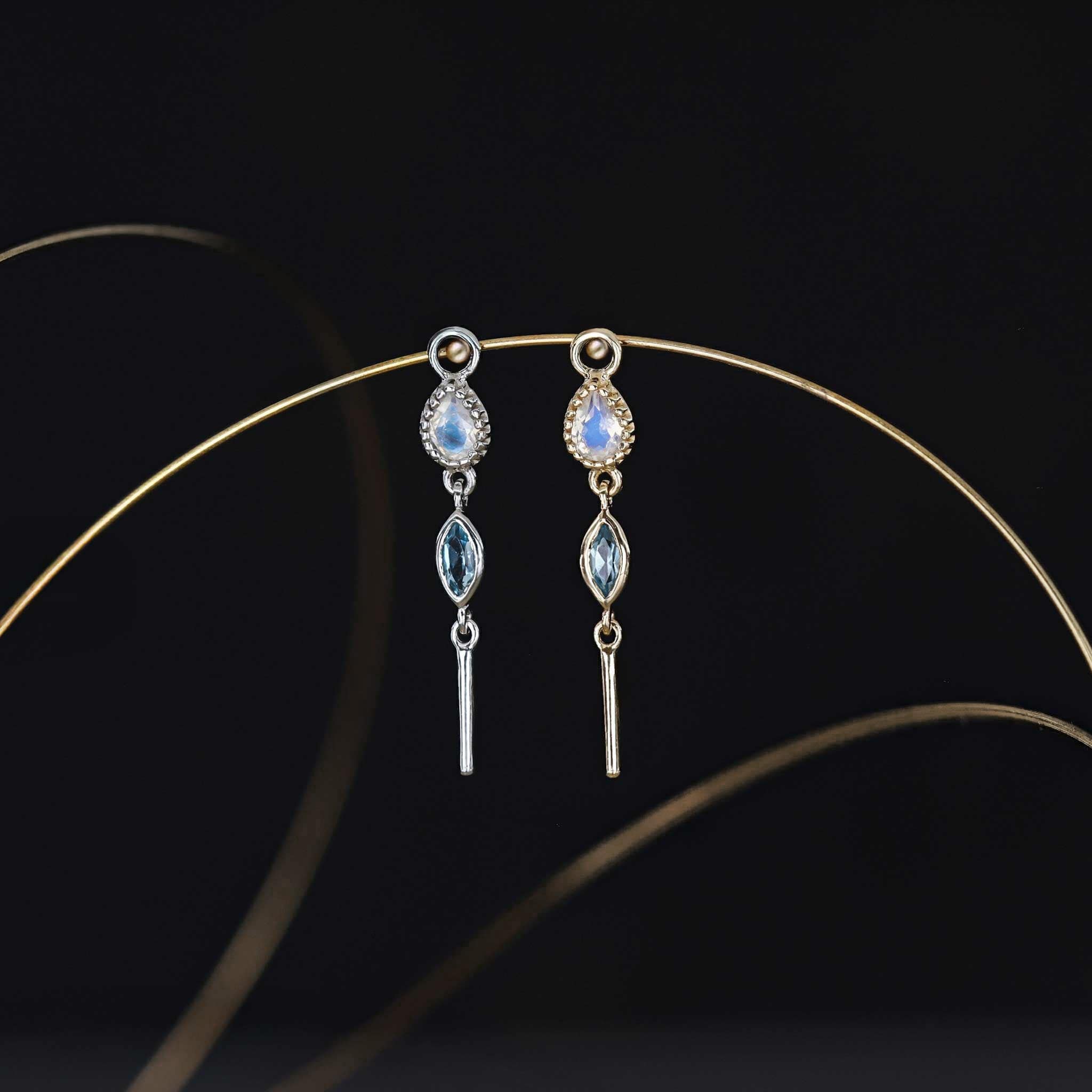 BEATTI Charms BTPG082 • MultiGemstone Bar Charm BTPG082 • MultiGemstone Bar Charm