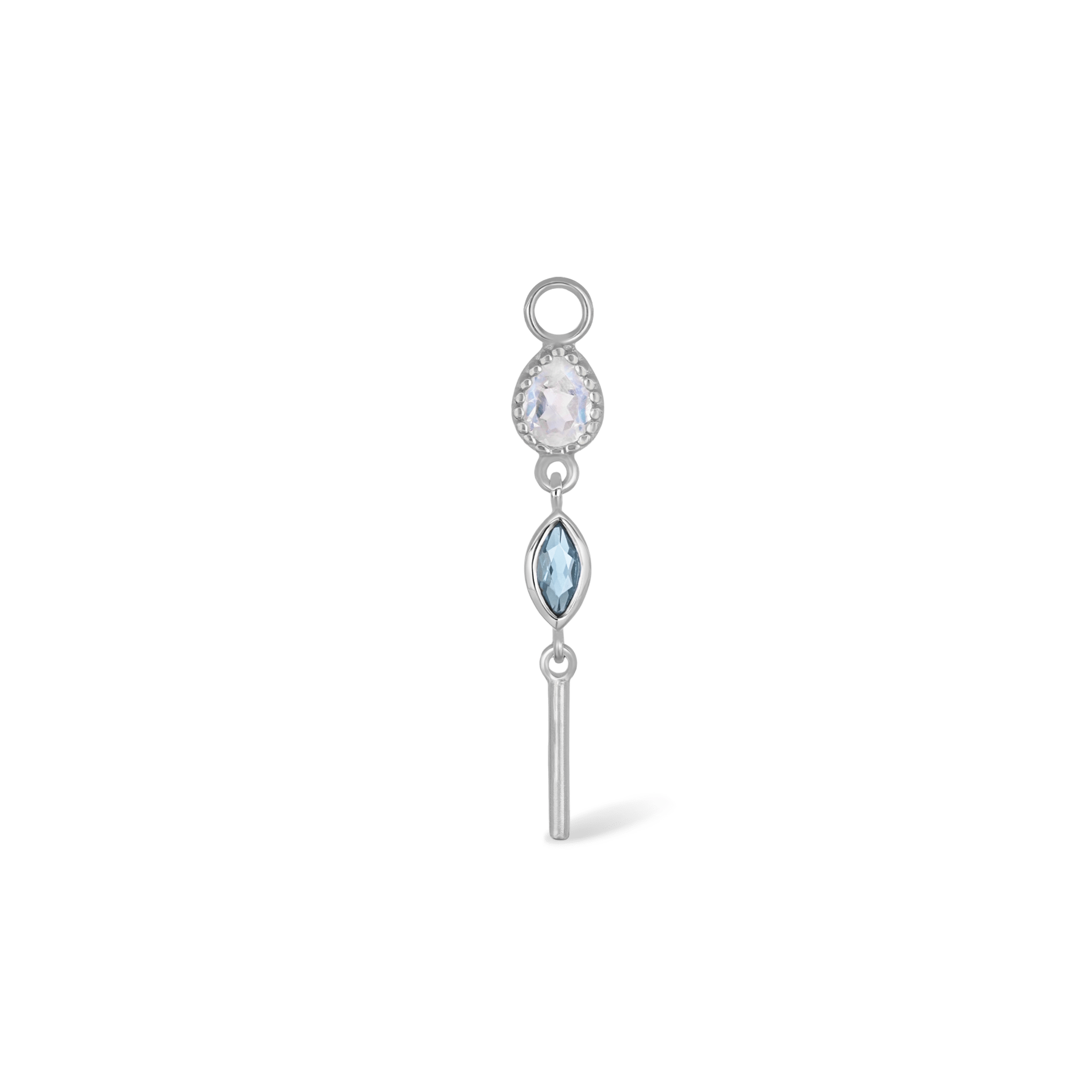BEATTI Charms BTPG082 • MultiGemstone Bar Charm BTPG082 • MultiGemstone Bar Charm