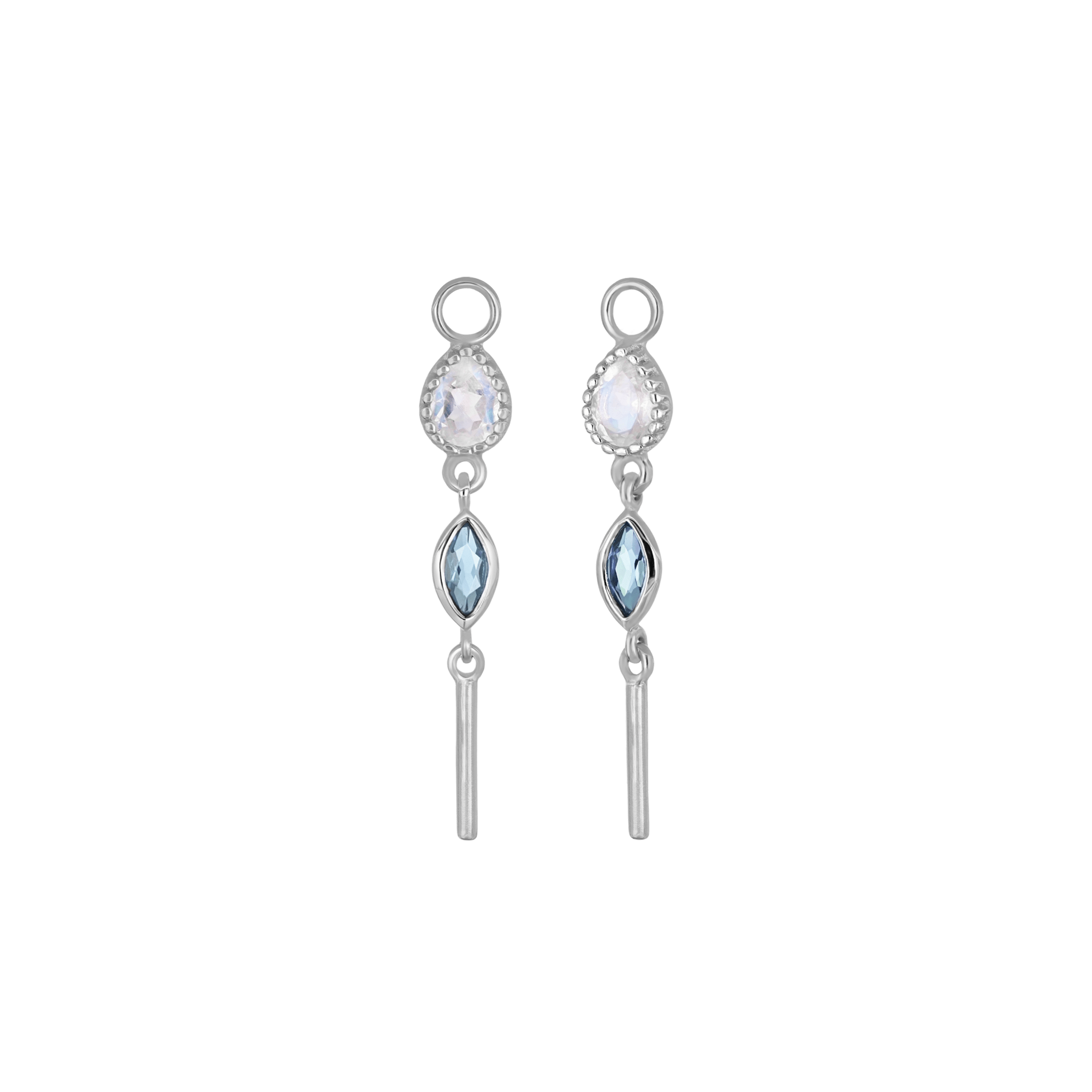 BEATTI Charms BTPG082 • MultiGemstone Bar Charm BTPG082 • MultiGemstone Bar Charm