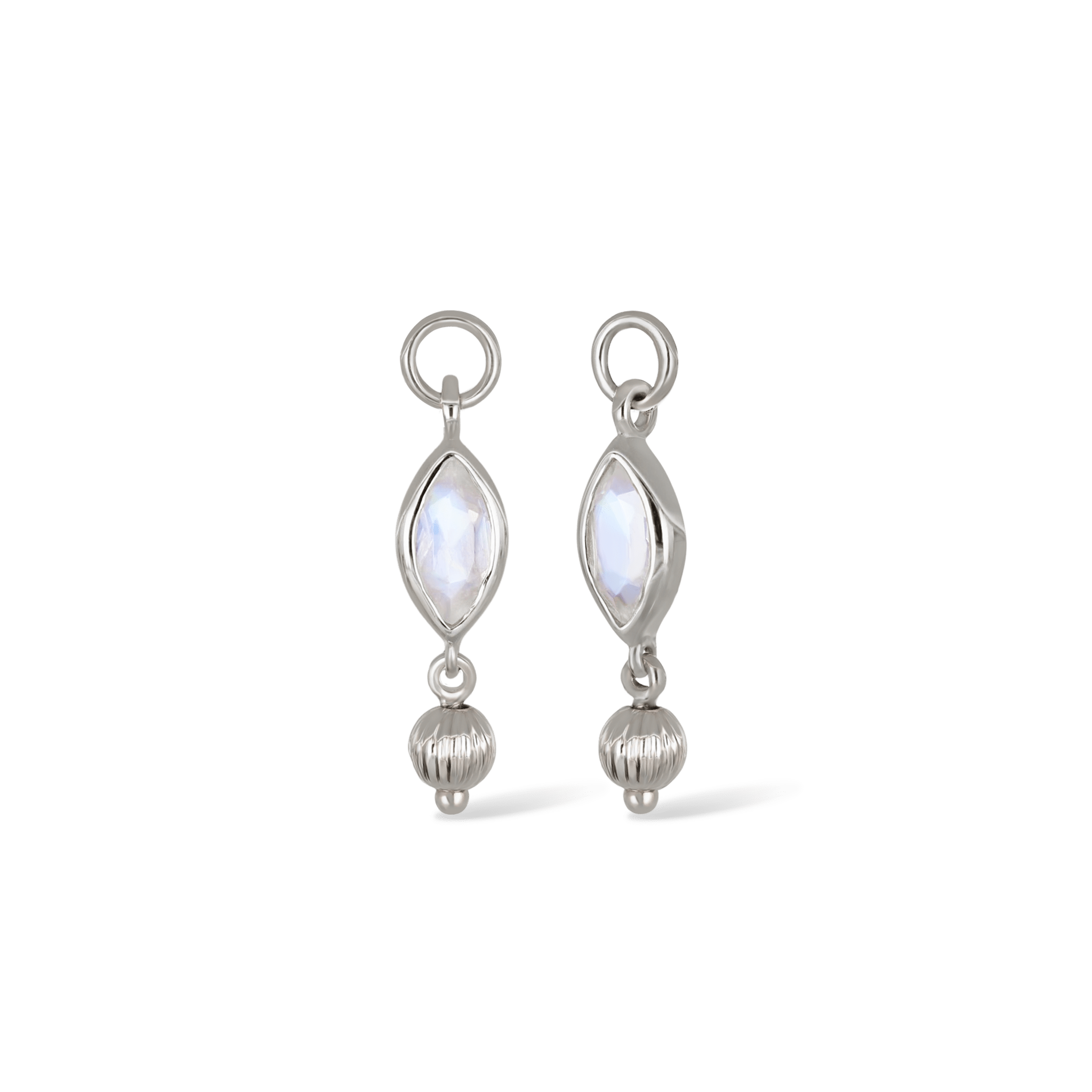 BEATTI Charms BTPG084 • Gemstone Marquise Textured Ball Charm BTPG084 • Gemstone Marquise Textured Ball Charm