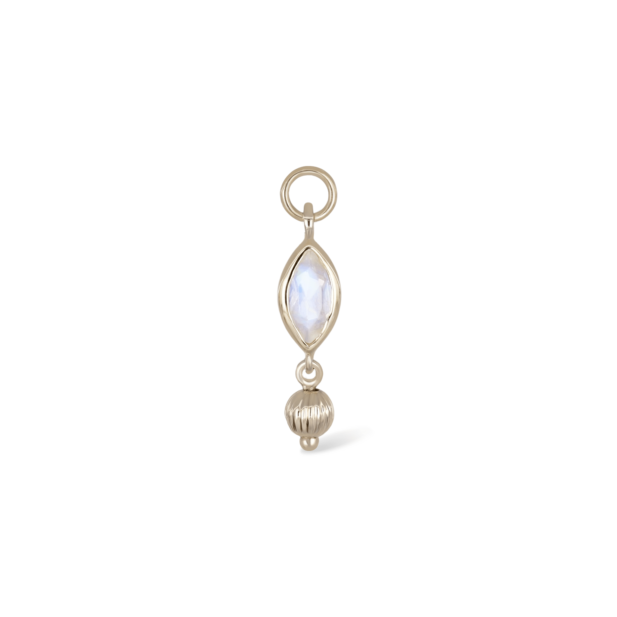 BEATTI Charms BTPG084 • Gemstone Marquise Textured Ball Charm BTPG084 • Gemstone Marquise Textured Ball Charm