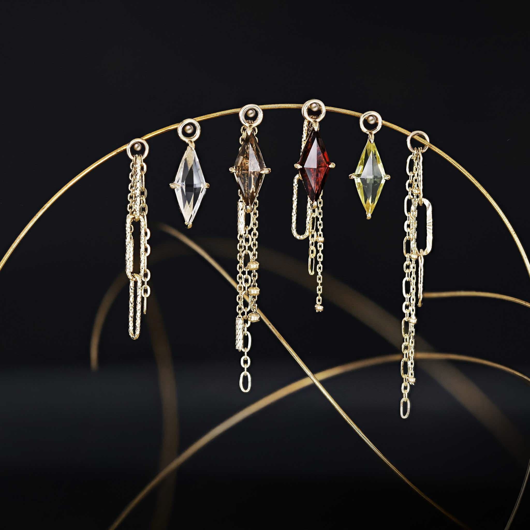 BEATTI Charms BTPG088 • Kite Gemstone Charm BTPG088 • Kite Gemstone Charm