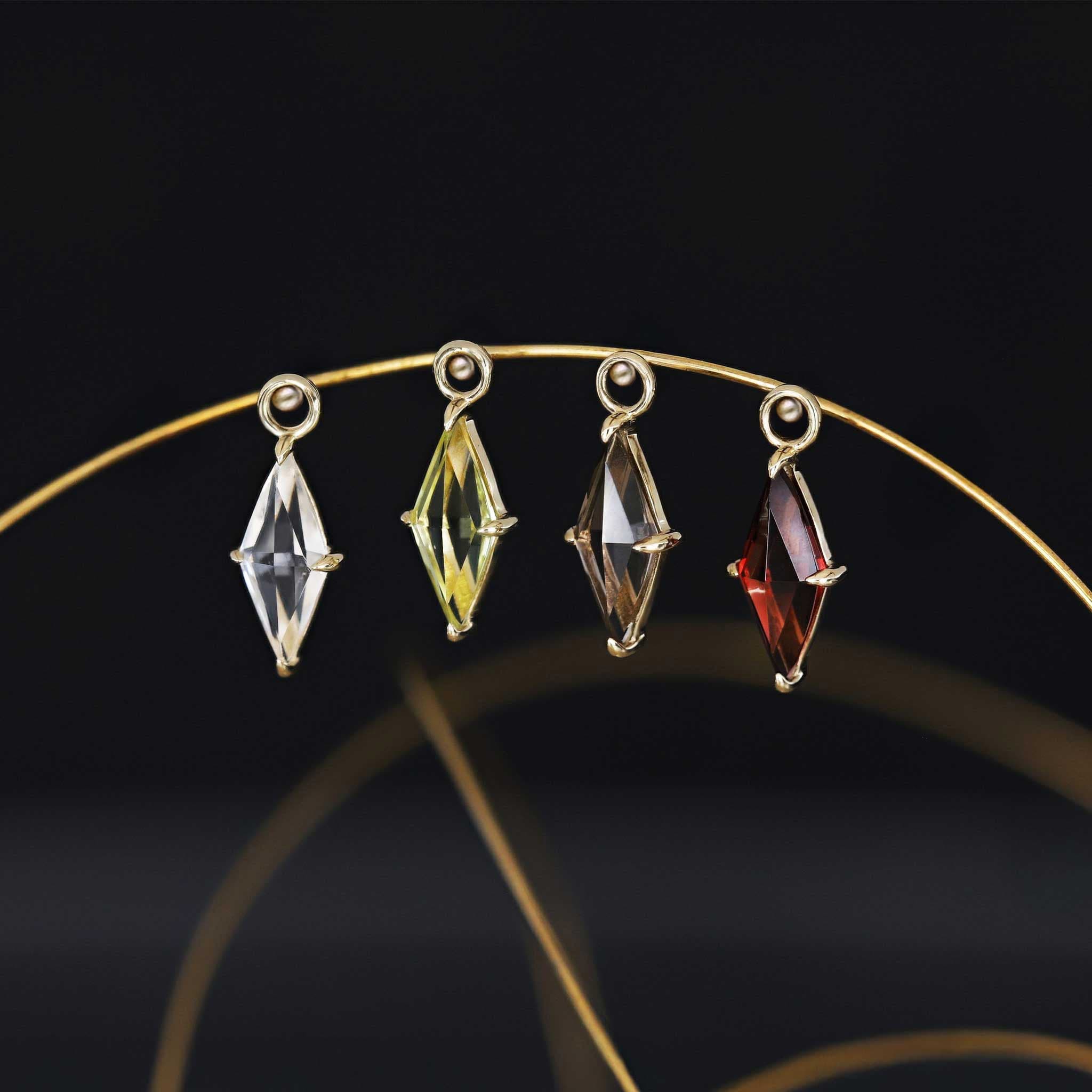 BEATTI Charms BTPG088 • Kite Gemstone Charm BTPG088 • Kite Gemstone Charm