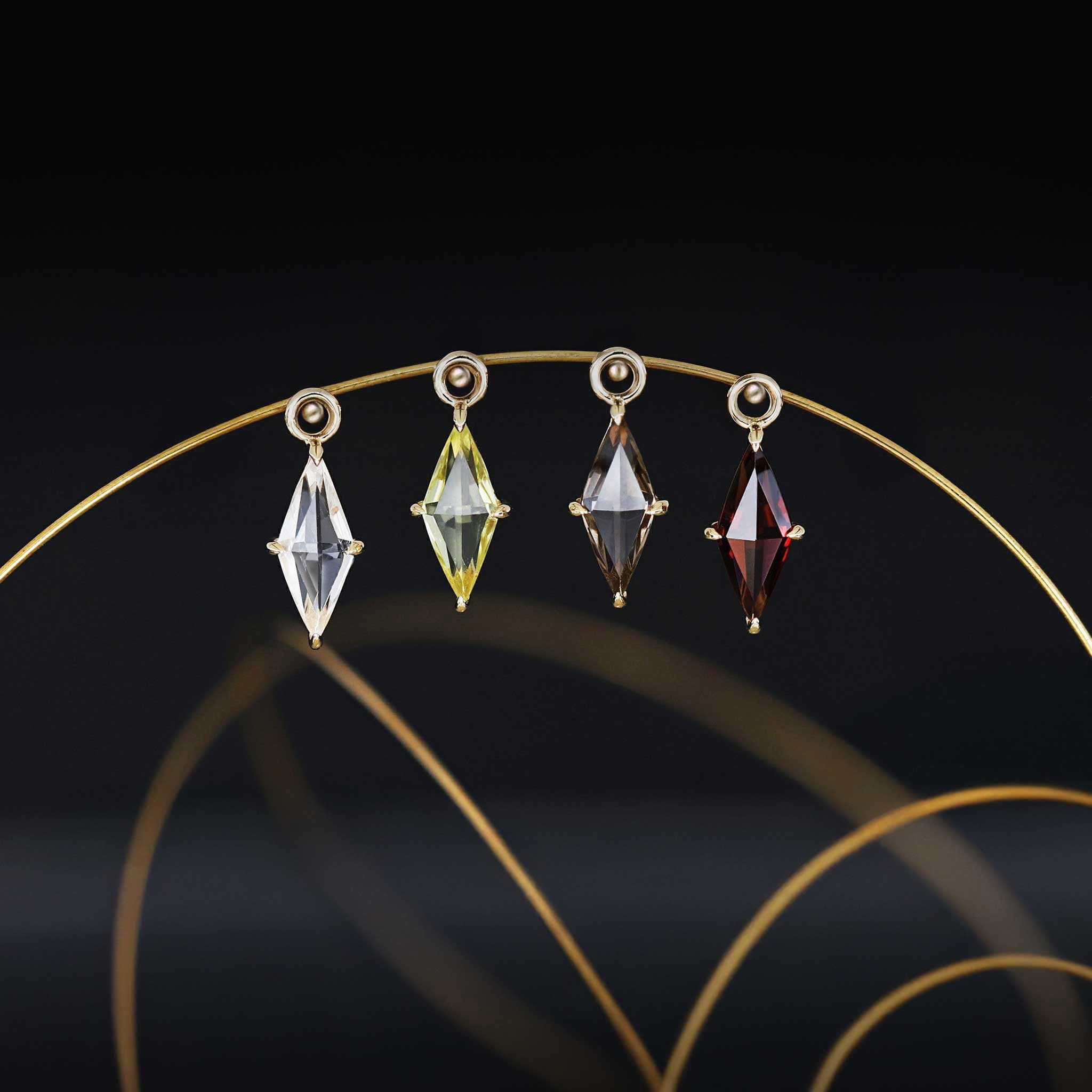 BEATTI Charms BTPG088 • Kite Gemstone Charm BTPG088 • Kite Gemstone Charm