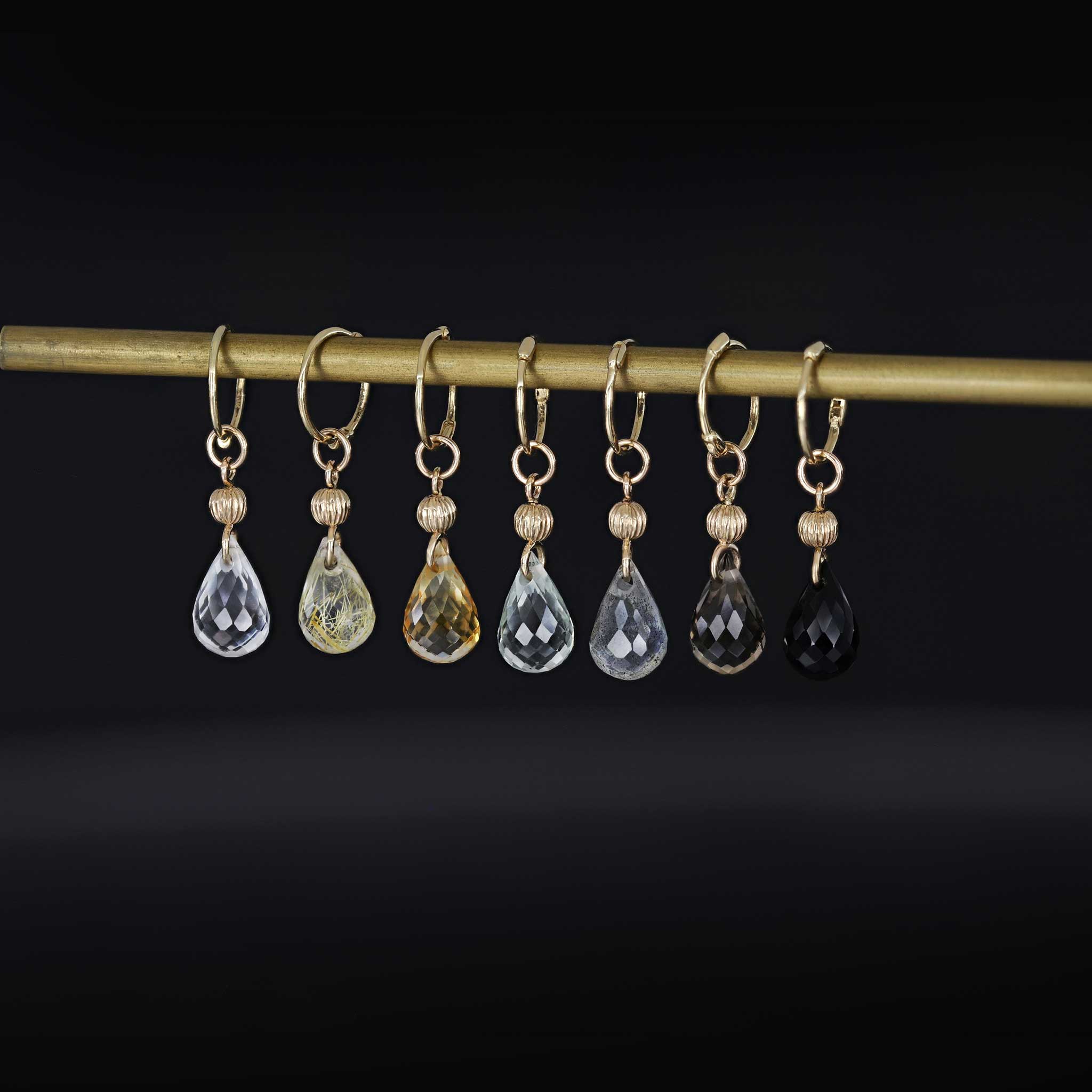 BEATTI Charms BTPG089 • Gemstone Textured Ball Charm BTPG089 • Gemstone Textured Ball Charm