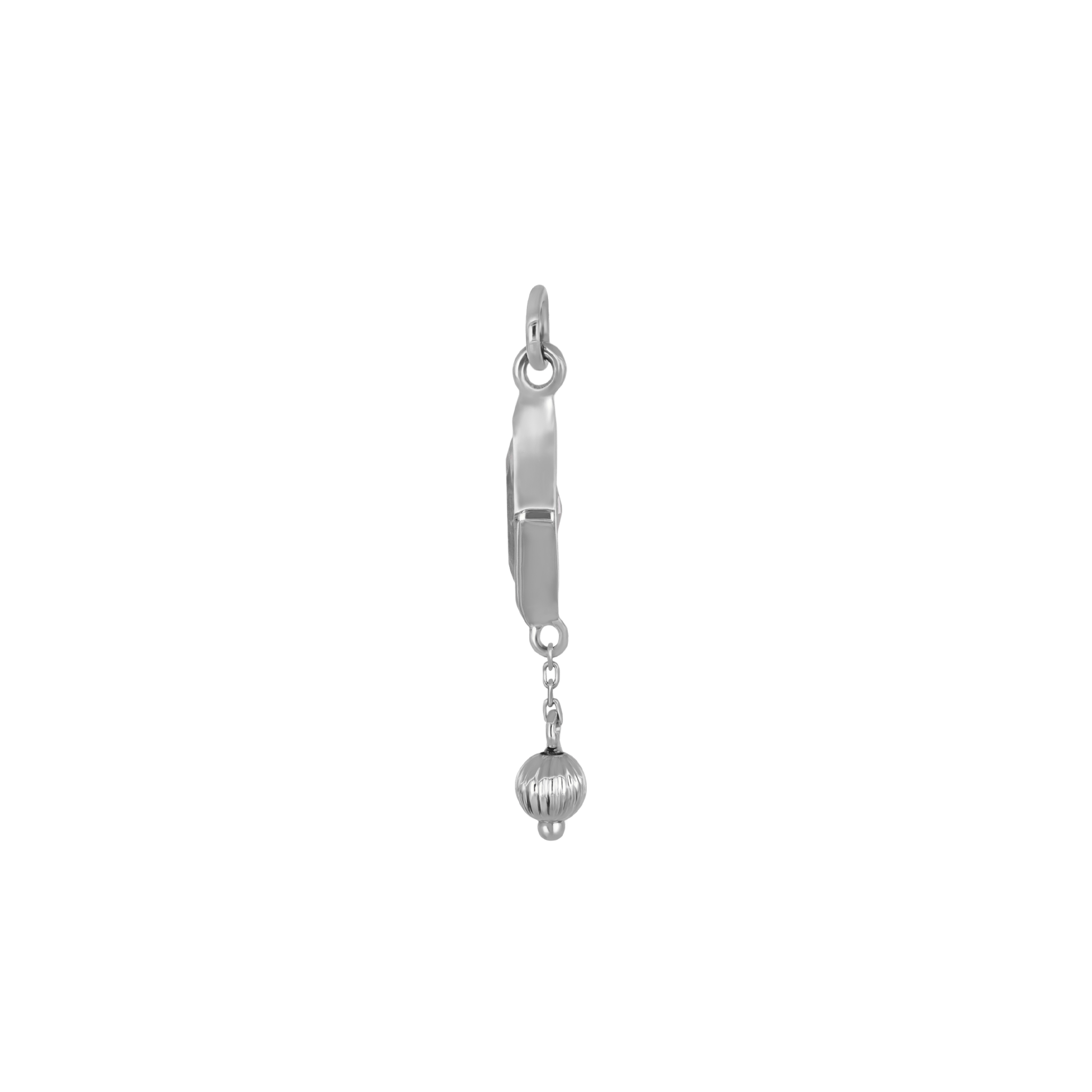 BEATTI Charms BTPG091 • Gemstone Rhombus Textured Ball Charm BTPG091 • Gemstone Rhombus Textured Ball Charm