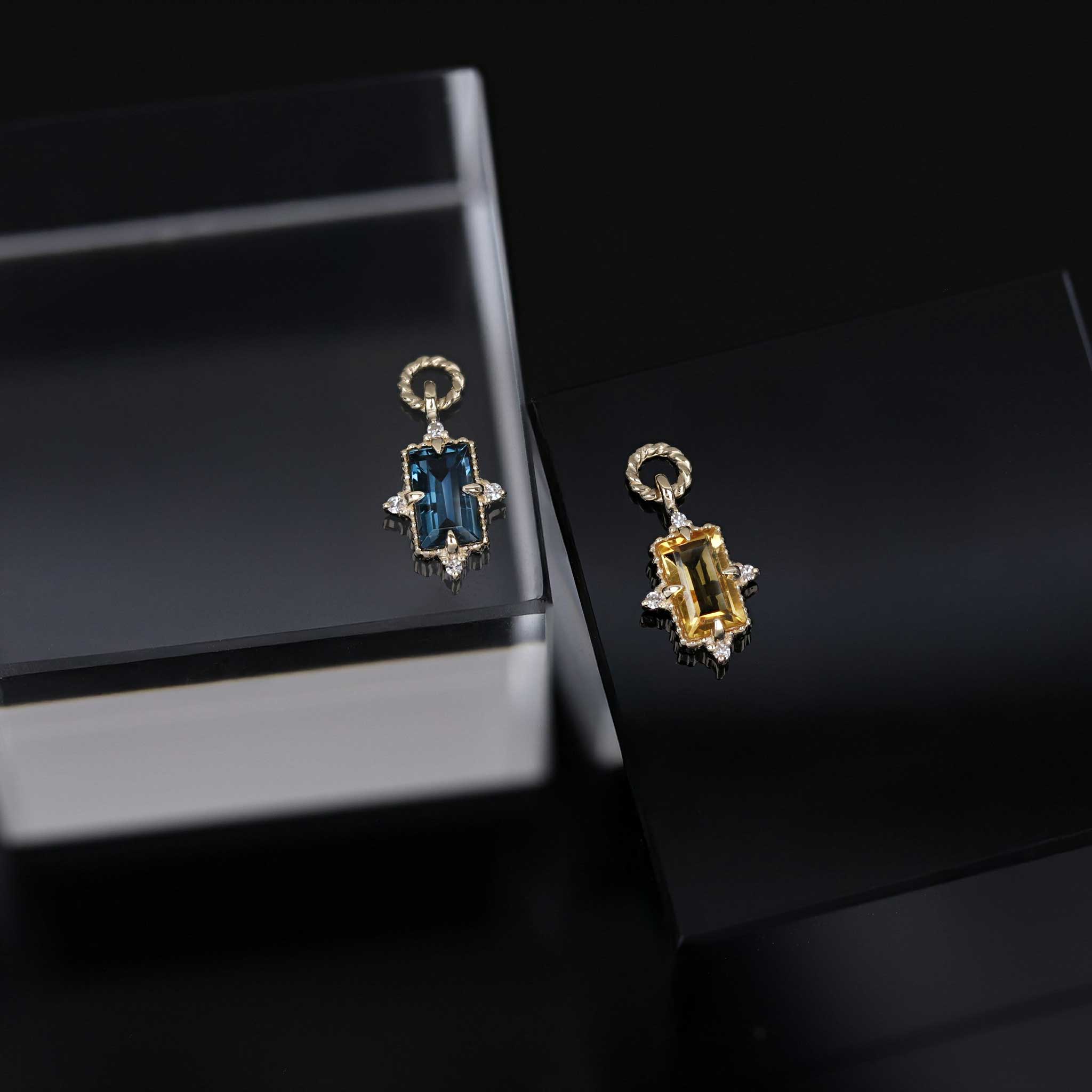 BEATTI Charms Bette • Gemstone Hoop Charm Bette • Gemstone Hoop Charm