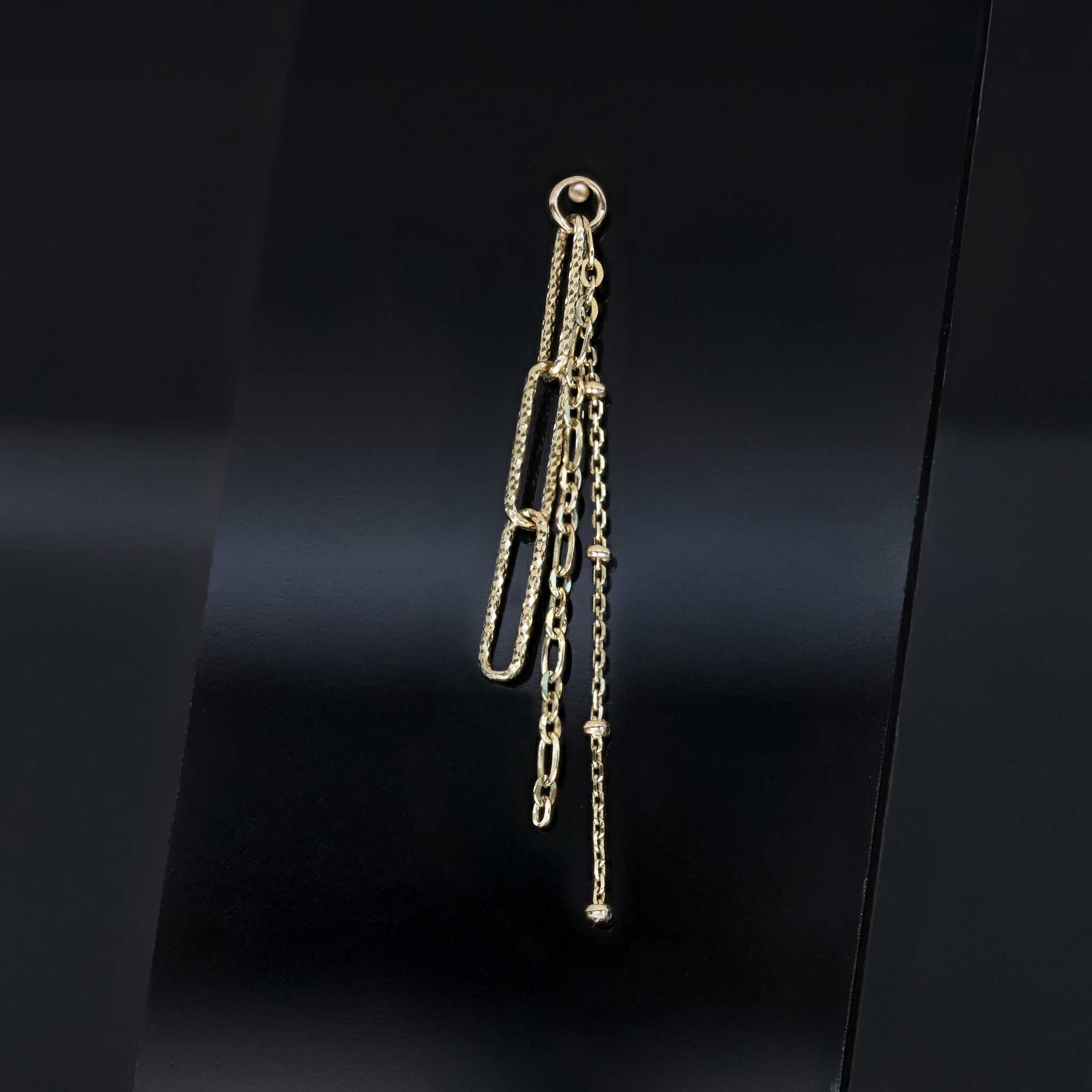 BEATTI Charms Gold Fino • Triple Mixed Chain Charm BTPG107 Fino • Triple Mixed Chain Charm