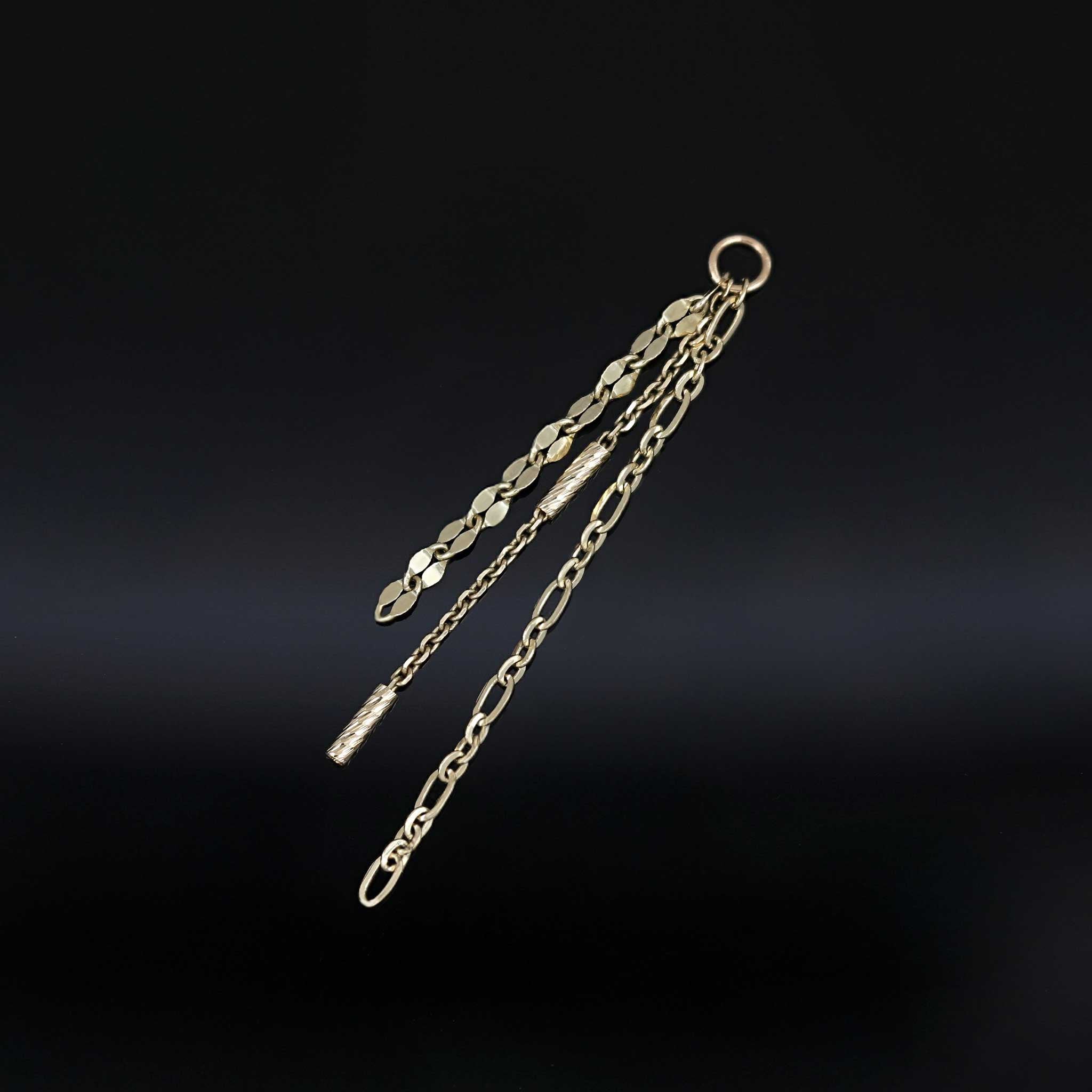 BEATTI Charms Gold BTPG109 • Triple Mixed Chain Charm BTPG109 BTPG109 • Triple Mixed Chain Charm