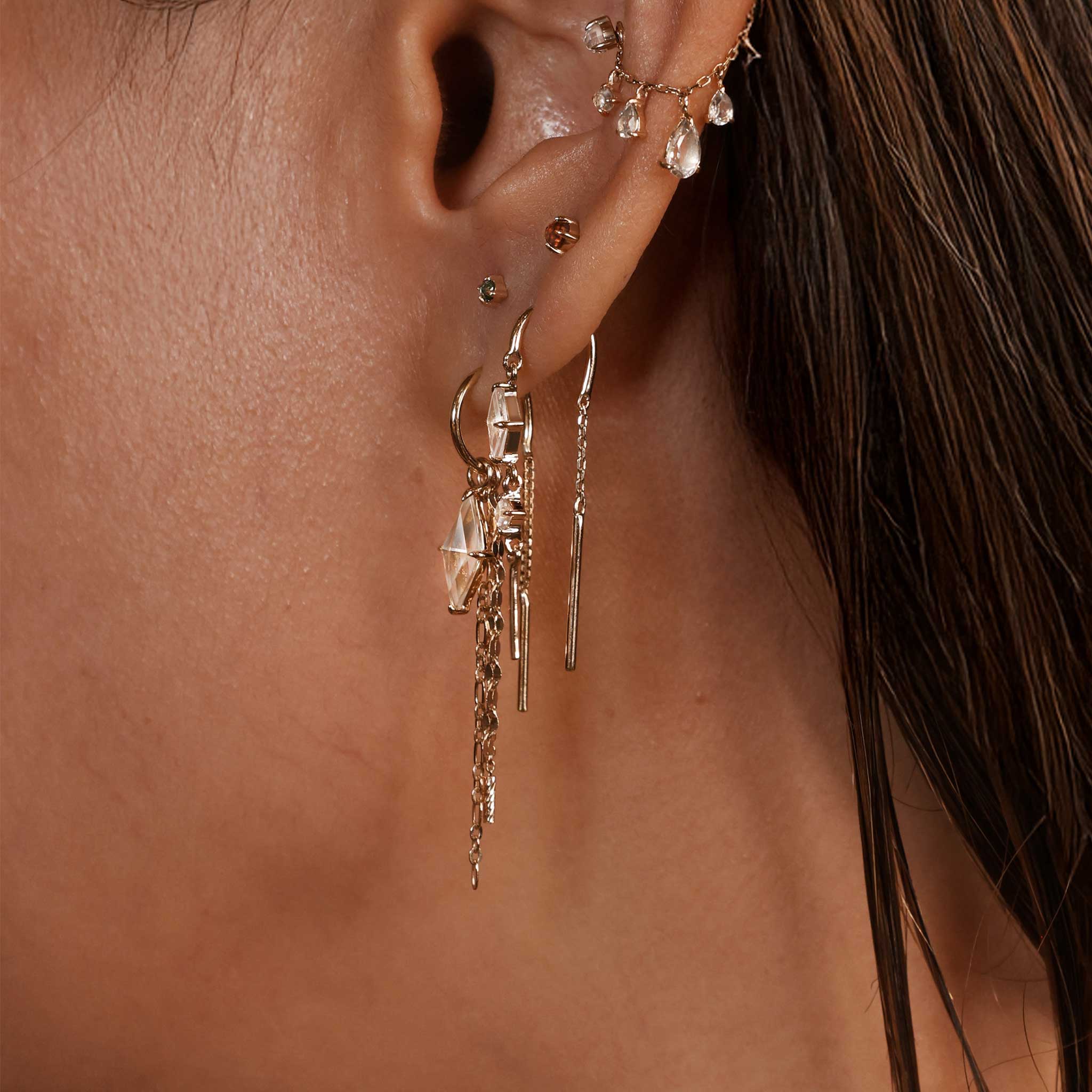 BEATTI Charms Gold Largo • Triple Mixed Chain Charm BTPG109 Largo • Triple Mixed Chain Charm