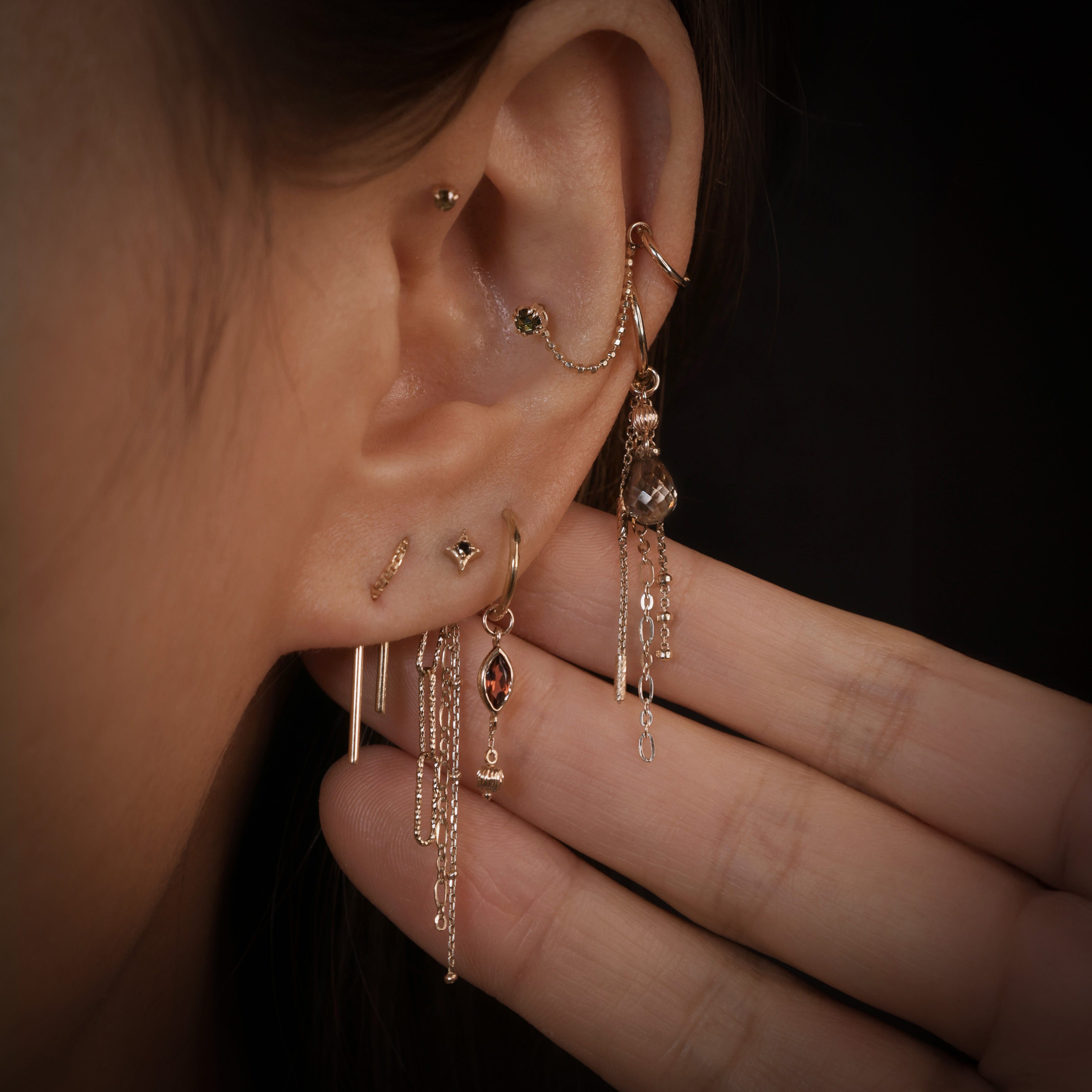 BEATTI Charms Gold Coda • Triple Mixed Chain Charm BTPG110 Coda • Triple Mixed Chain Charm