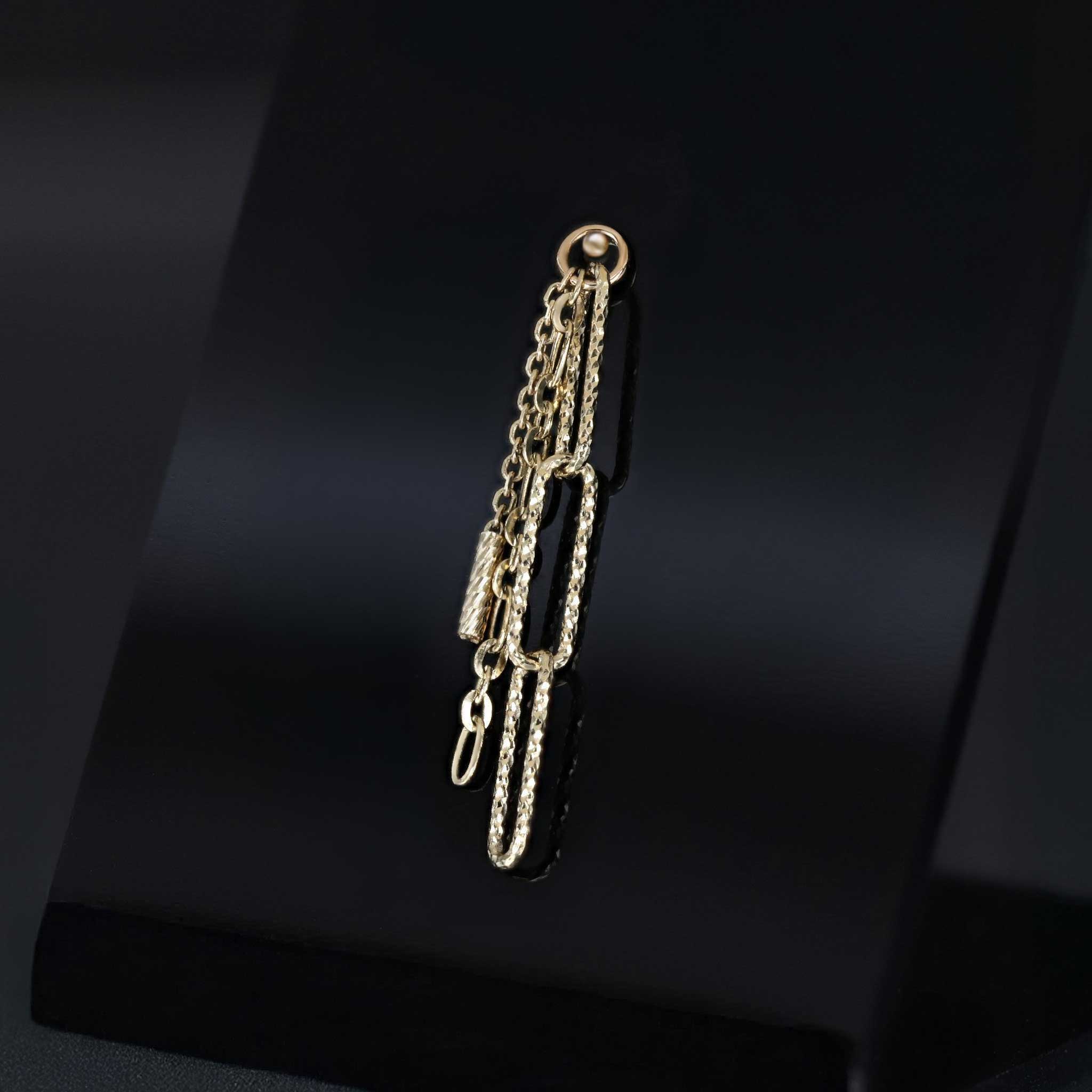 BEATTI Charms Gold Luce • Triple Mixed Chain Charm BTPG111 Luce • Triple Mixed Chain Charm