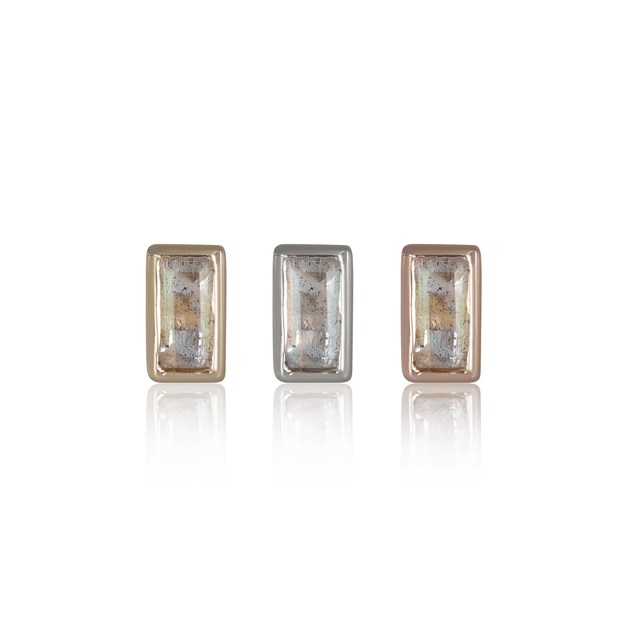 BEATTI Threadless Ends Monik • Natural Gemstone Flat Back Earring Monik • Natural Gemstone Flat Back Earring