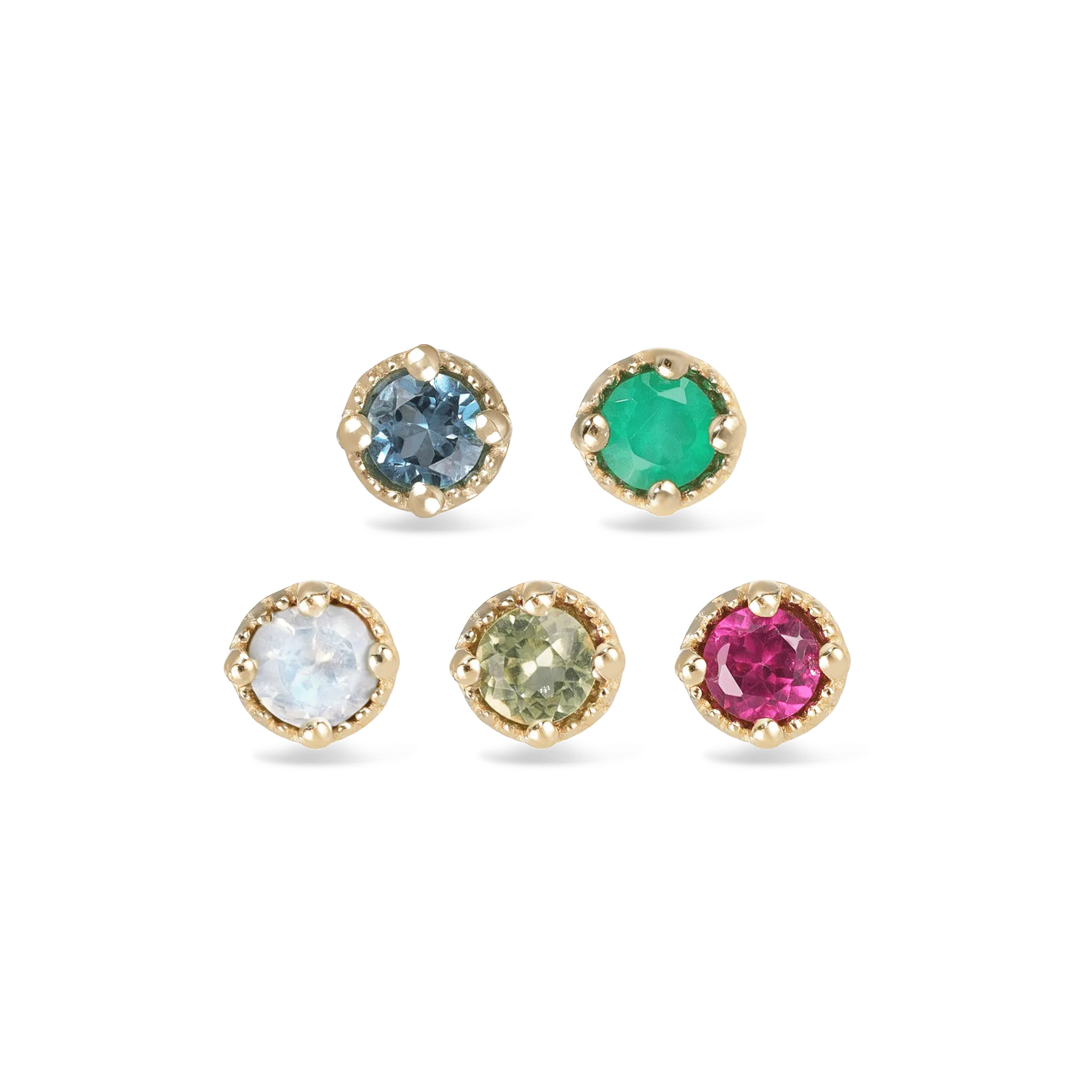 BEATTI Threadless Ends Stella • Threadless Ends 925 Silver/Titanium Stella • Threadless Ends 925 Silver/Titanium