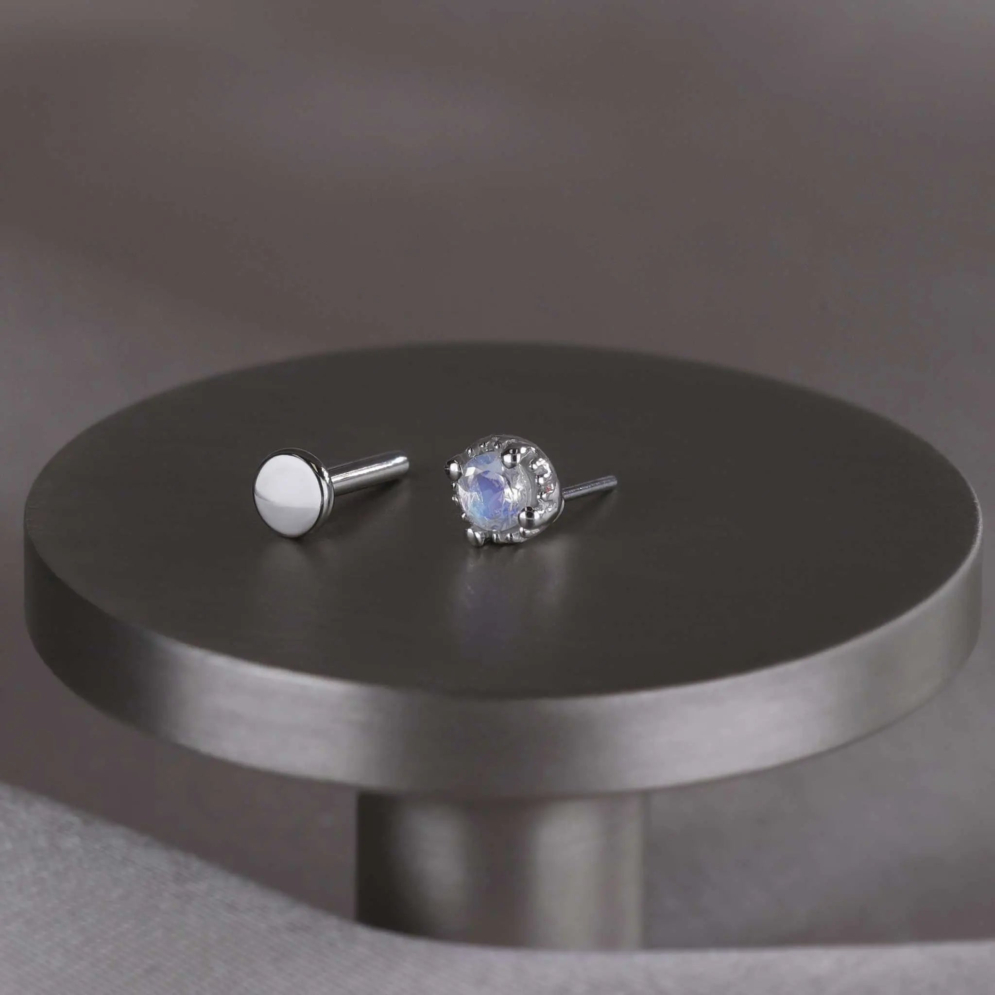 BEATTI Threadless Ends Stella • Threadless Ends 925 Silver/Titanium Stella • Threadless Ends 925 Silver/Titanium