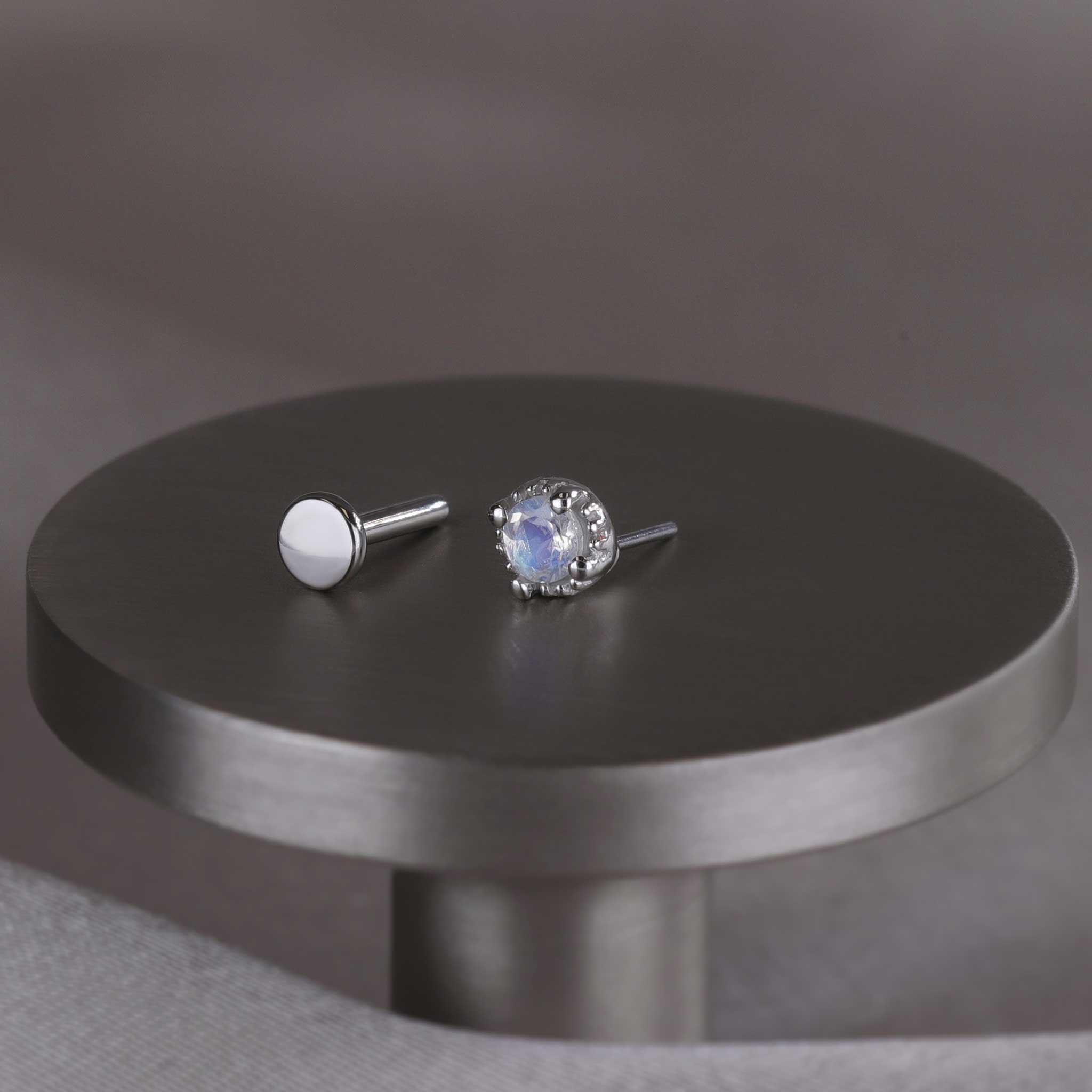 BEATTI Threadless Ends Stella • Threadless Ends 925 Silver/Titanium Stella • Threadless Ends 925 Silver/Titanium