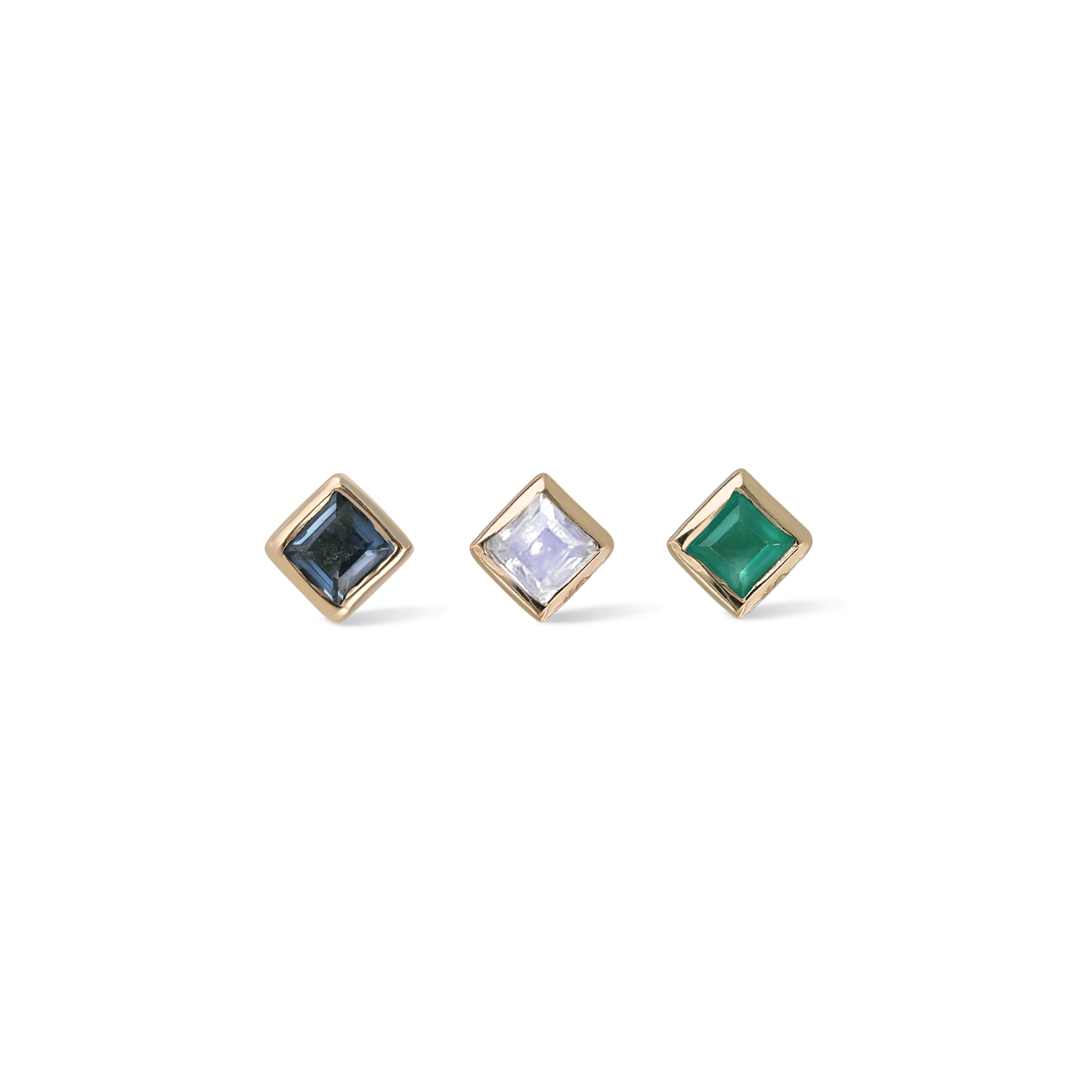 Dora • Tiny Gemstone Flat Back Earring