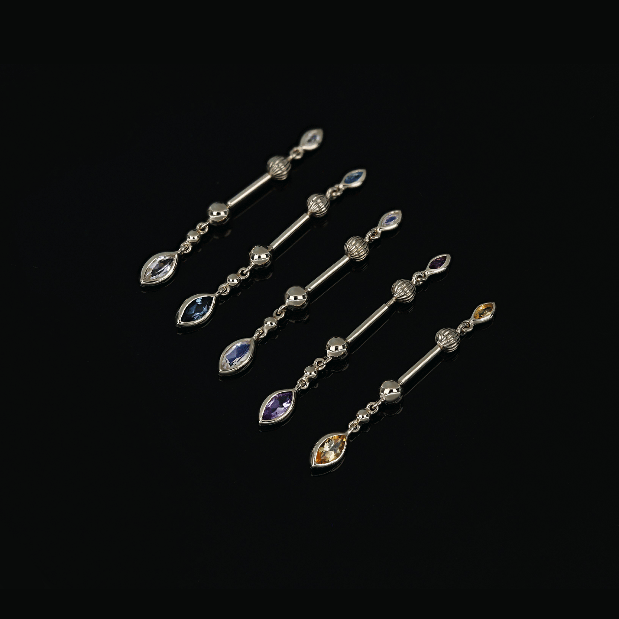 BEATTI Internal Thread BTPRG068 • 14K Solid Gold Double Barbell Internally Threaded BTPRG068 • 14K Solid Gold Double Barbell Internally Threaded