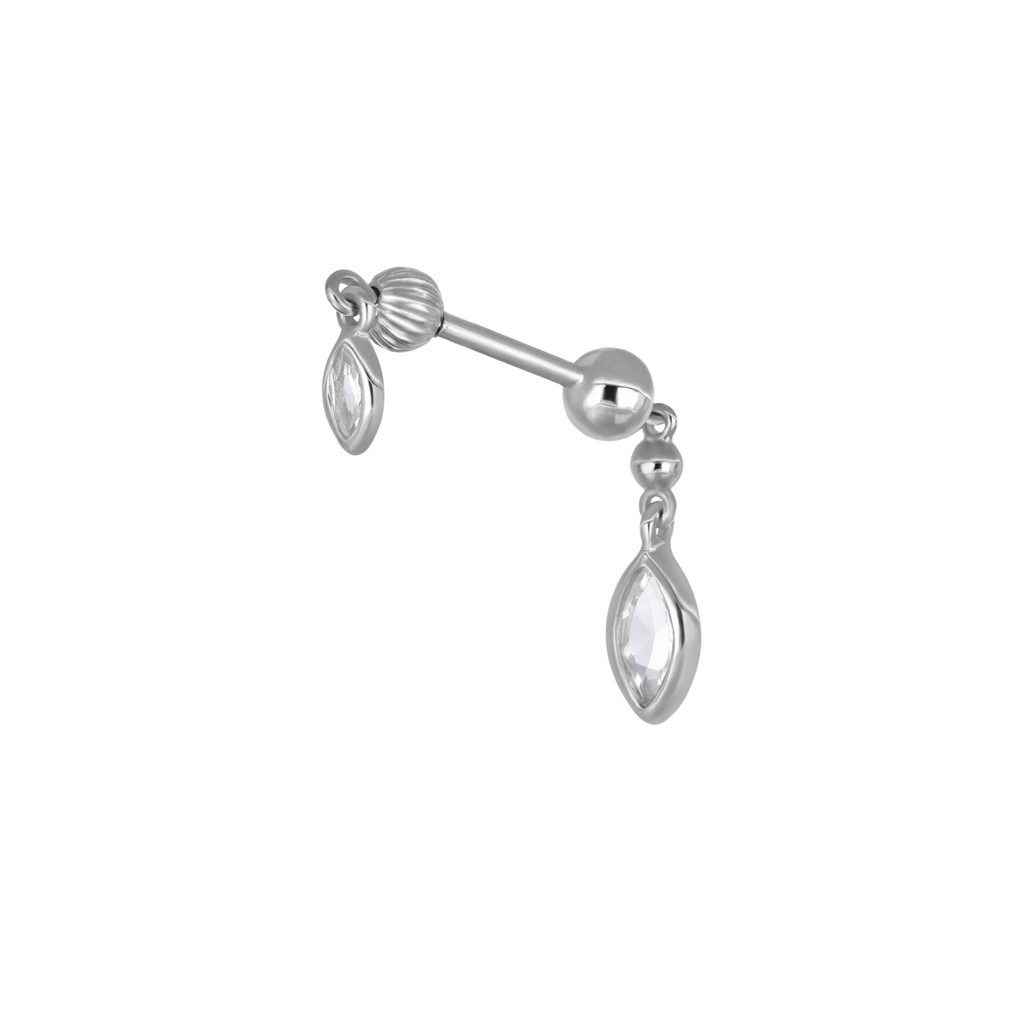 BEATTI Internal Thread Vira • 14K Solid Gold Double Barbell Internally Threaded Vira • 14K Solid Gold Double Barbell Internally Threaded