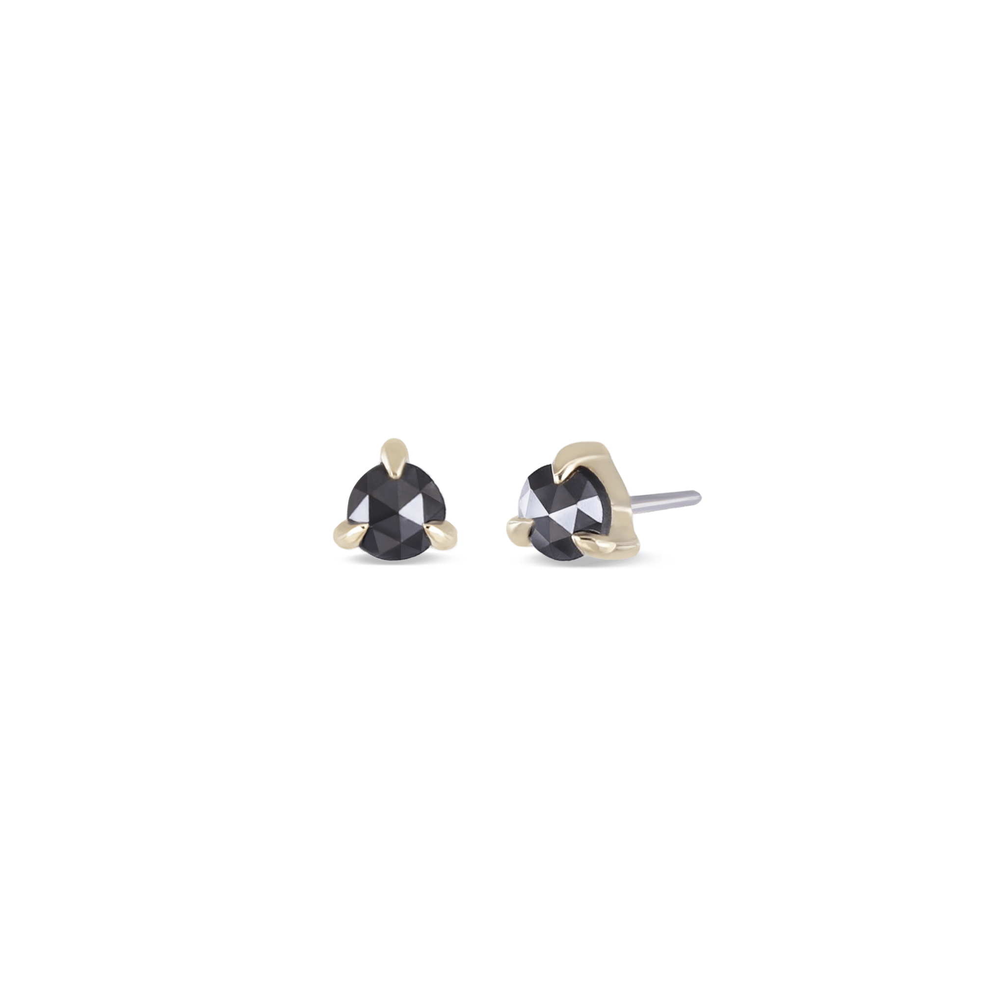 BEATTI Threadless Ends Gold / Black Diamond BTPRG069 • 14K Gold Gemstone Threadless End BTPRG069 BLD BTPRG069 • 14K Gold Gemstone Threadless End