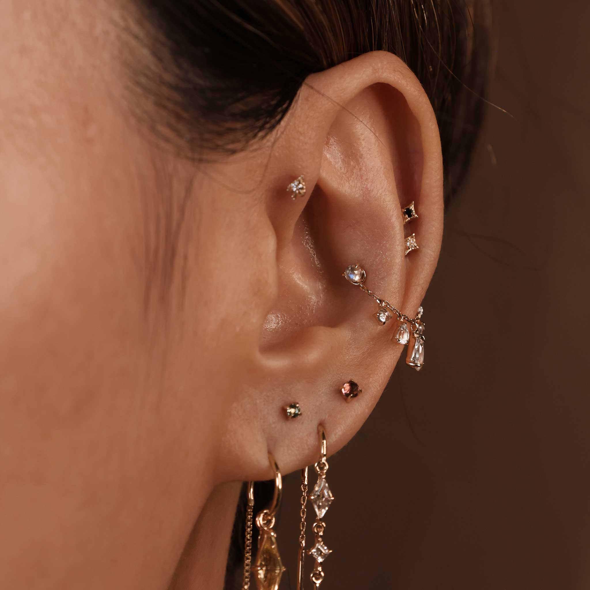 BEATTI Threadless Ends BTPRG070 • 14K Gold Gemstone Threadless End BTPRG070 • 14K Gold Gemstone Threadless End