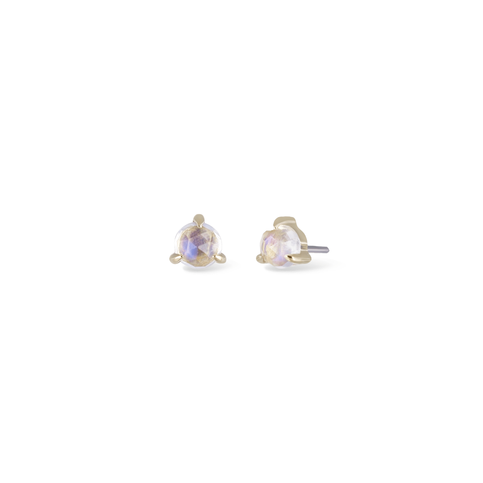 BEATTI Threadless Ends Gold / Rainbow Moonstone BTPRG070 • 14K Gold Gemstone Threadless End BTPRG070 MR BTPRG070 • 14K Gold Gemstone Threadless End