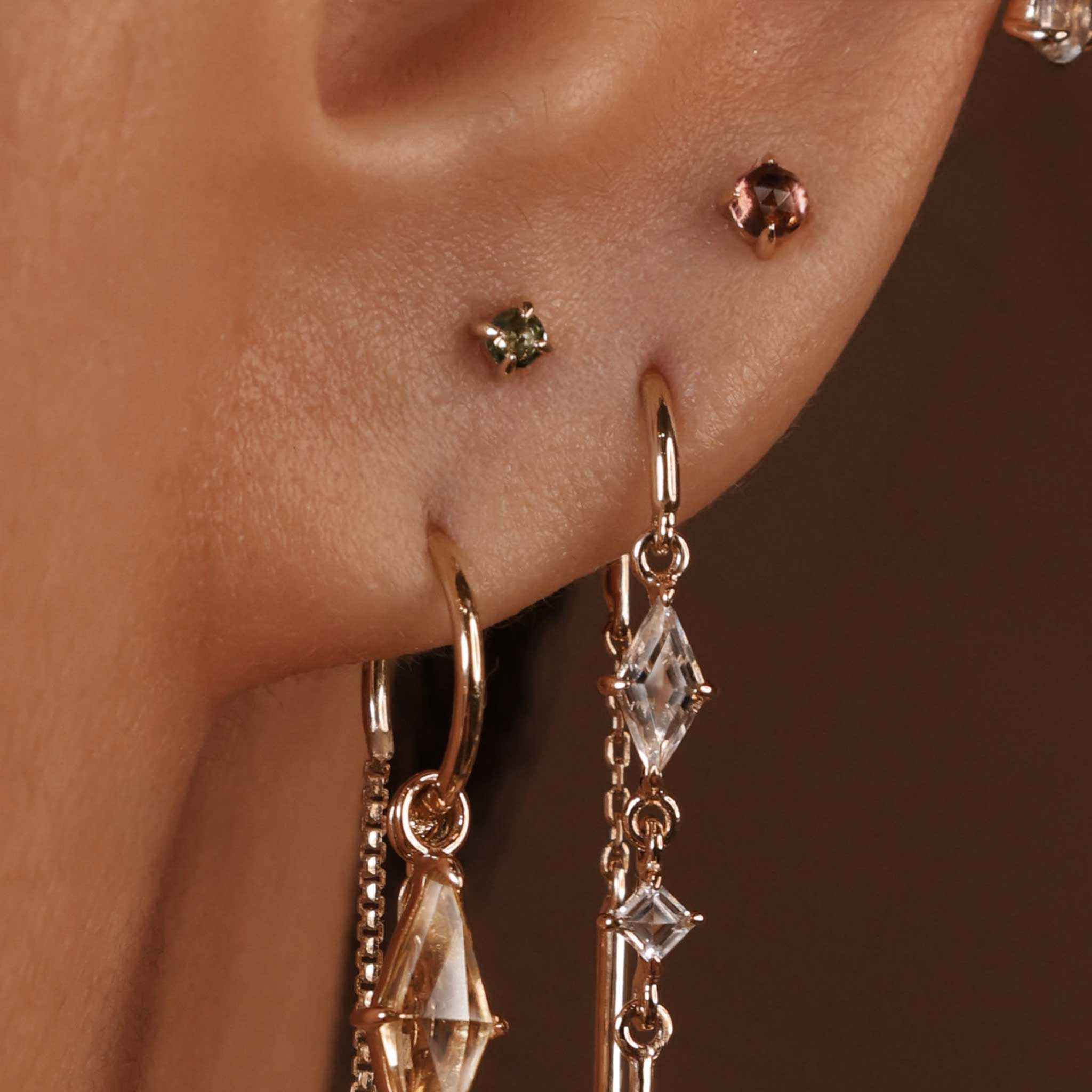 BEATTI Threadless Ends BTPRG072 • 14K Gold Gemstone Threadless End BTPRG072 • 14K Gold Gemstone Threadless End