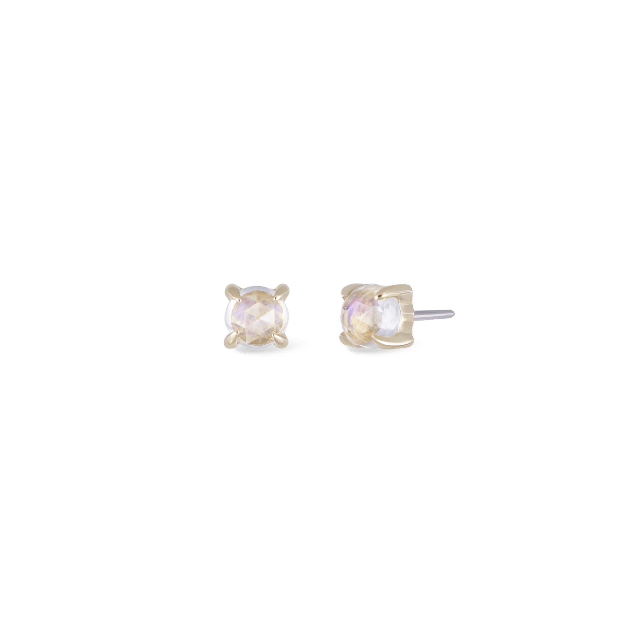 BEATTI Threadless Ends Gold / Rainbow Moonstone BTPRG072 • 14K Gold Gemstone Threadless End BTPRG072 MR BTPRG072 • 14K Gold Gemstone Threadless End