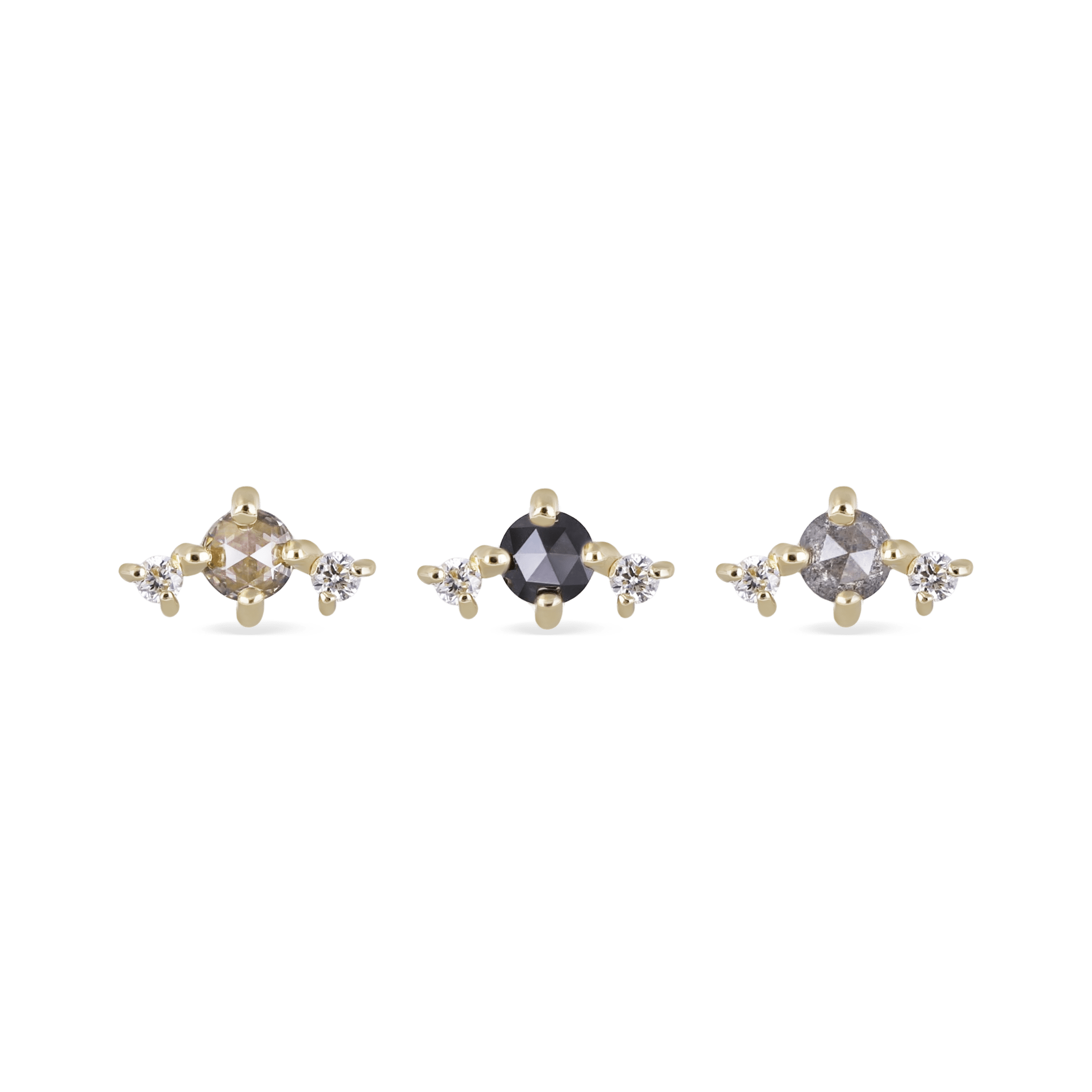 BEATTI Threadless Ends BTPRG073 • 14K Gold Diamond Threadless End BTPRG073 • 14K Gold Diamond Threadless End