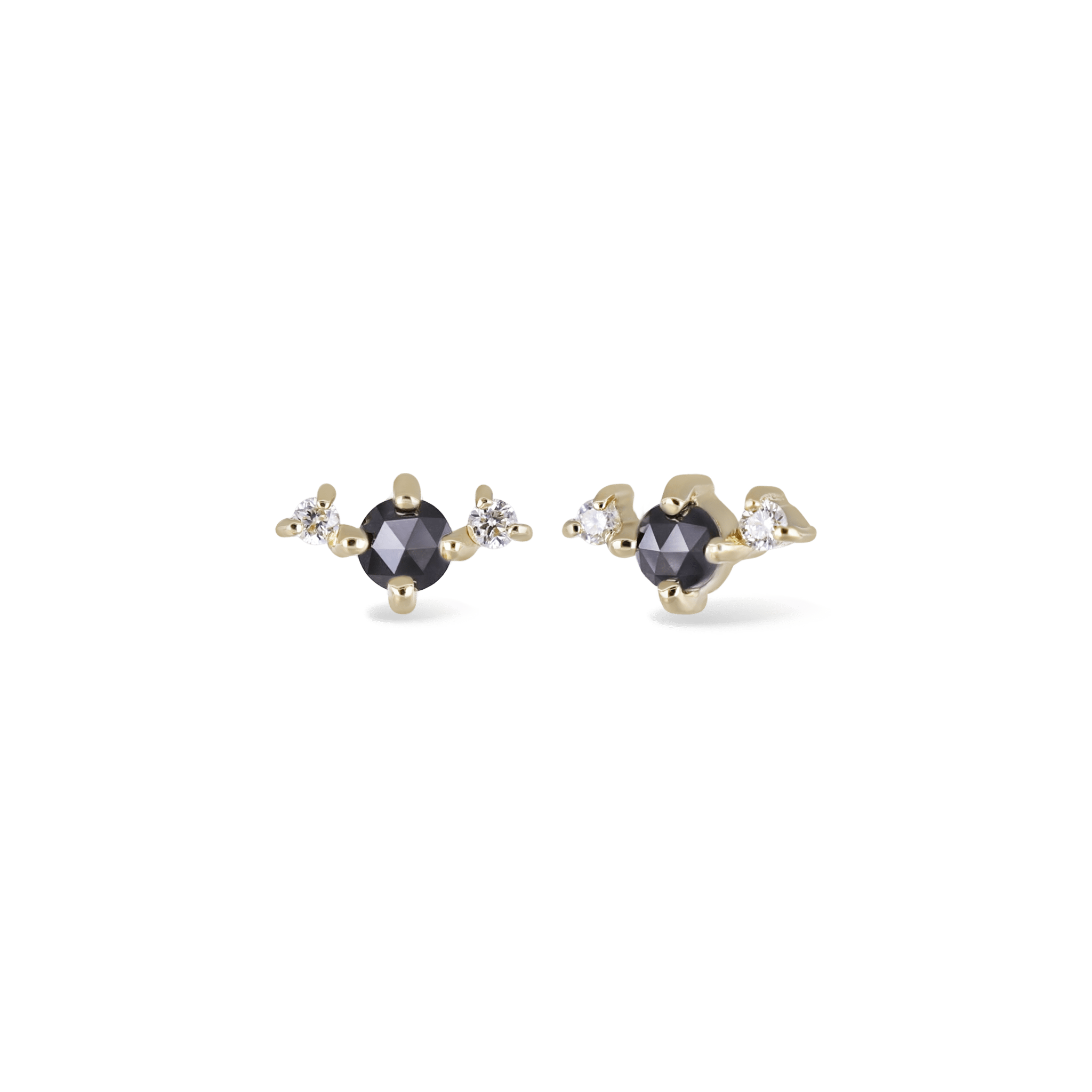 BEATTI Threadless Ends Gold / Black Diamond BTPRG073 • 14K Gold Gemstone Threadless End BTPRG073 BTPRG073 • 14K Gold Gemstone Threadless End