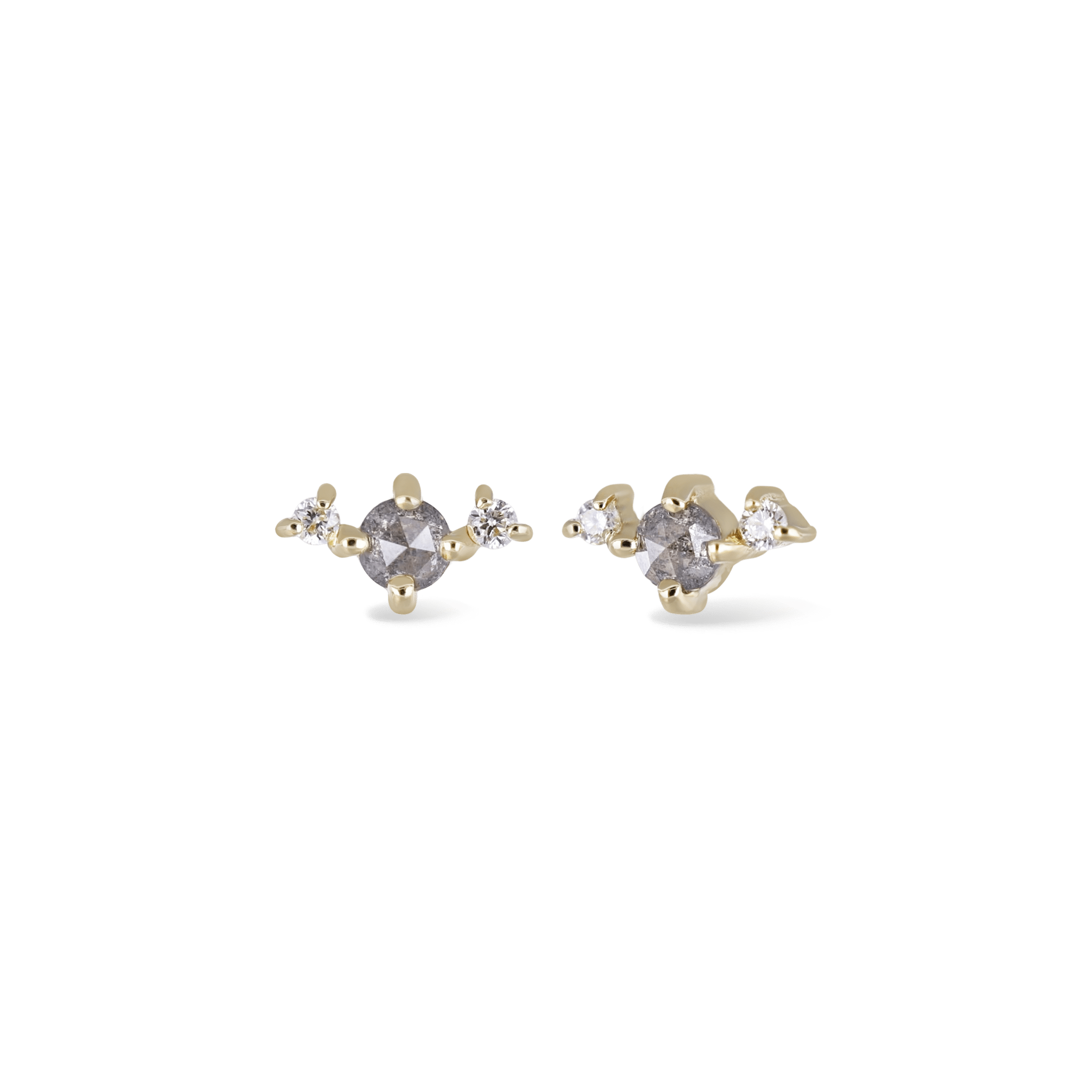 BEATTI Threadless Ends Gold / Salt and Pepper Diamond BTPRG073 • 14K Gold Gemstone Threadless End BTPRG073 BTPRG073 • 14K Gold Gemstone Threadless End