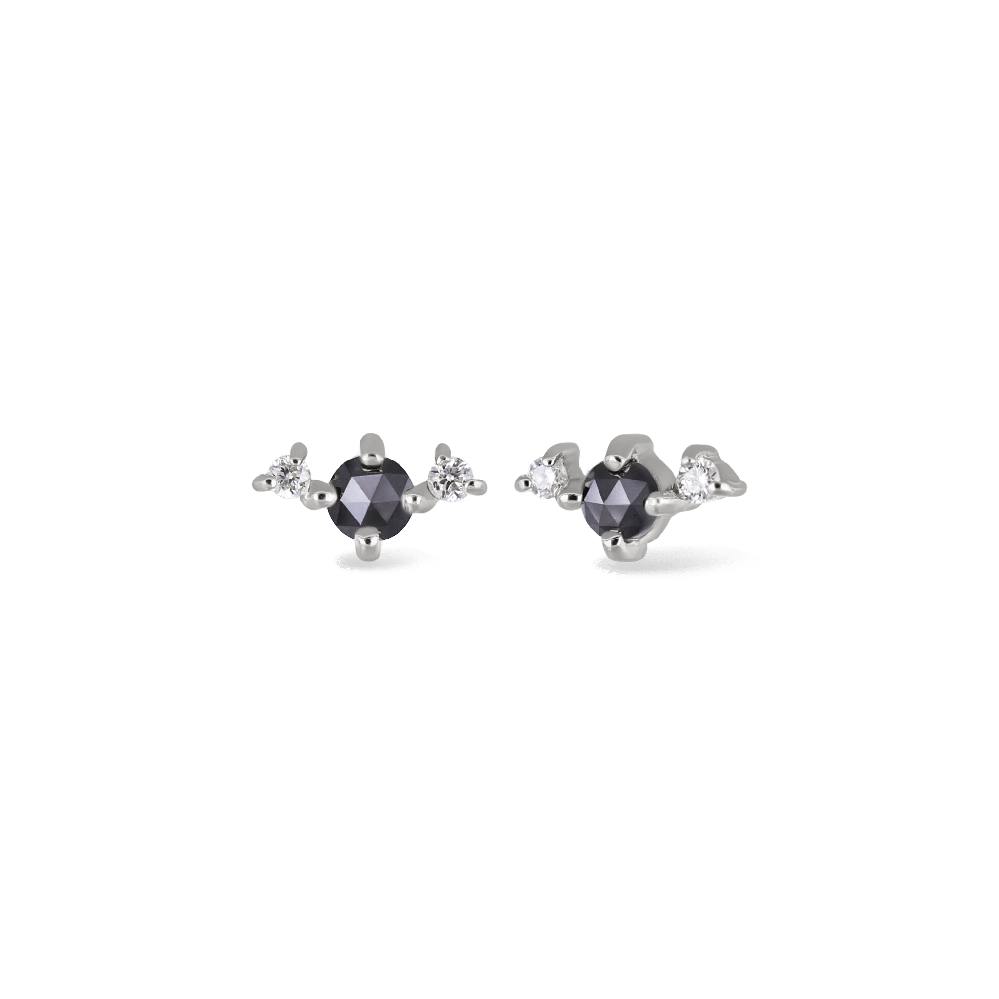 Astrid • Rose Cut Diamond Trio Flat Back Stud