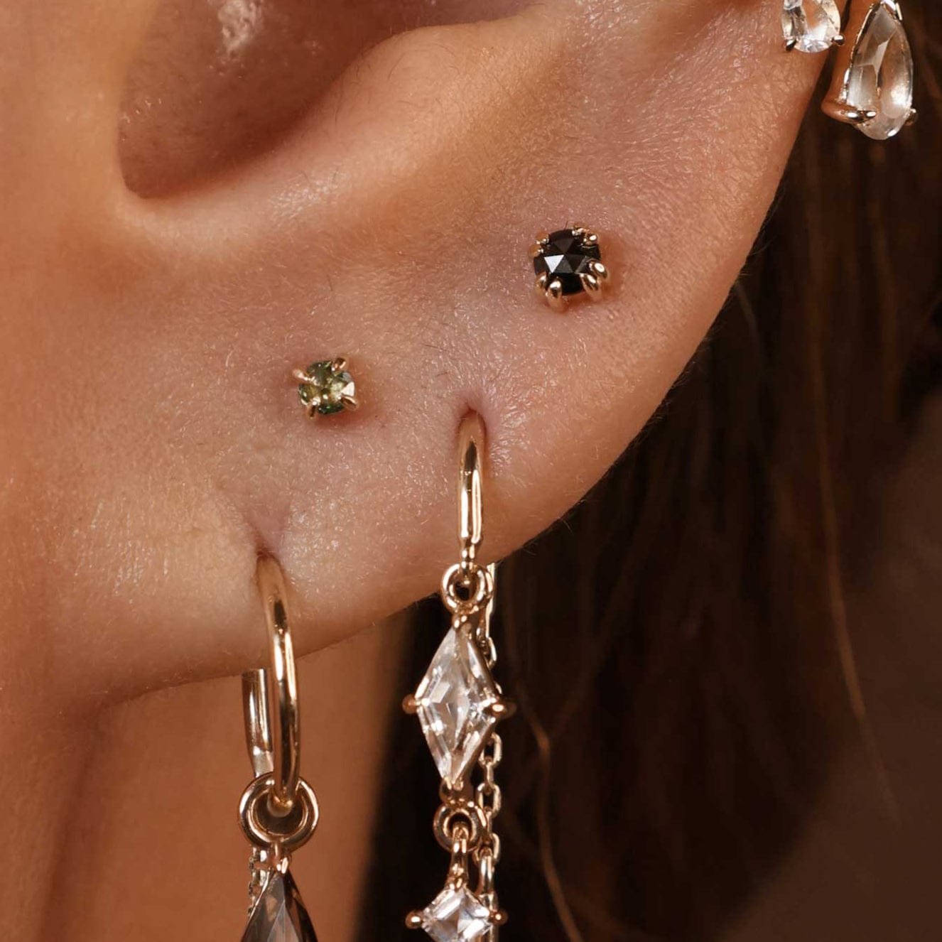 BEATTI Threadless Ends Kai • 2.5mm Rose Cut Diamond Threadless End Kai • 2.5mm Rose Cut Diamond Threadless End