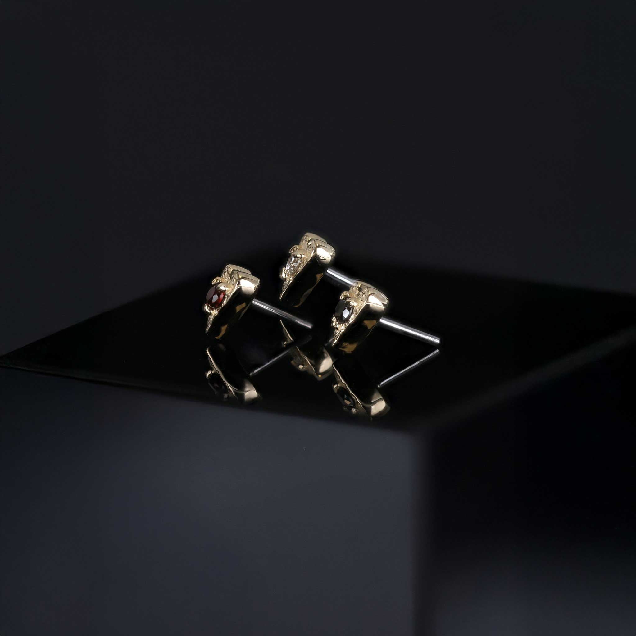 BEATTI Threadless Ends BTPRG101 • 14K Gold Gemstone Threadless End BTPRG101 • 14K Gold Gemstone Threadless End