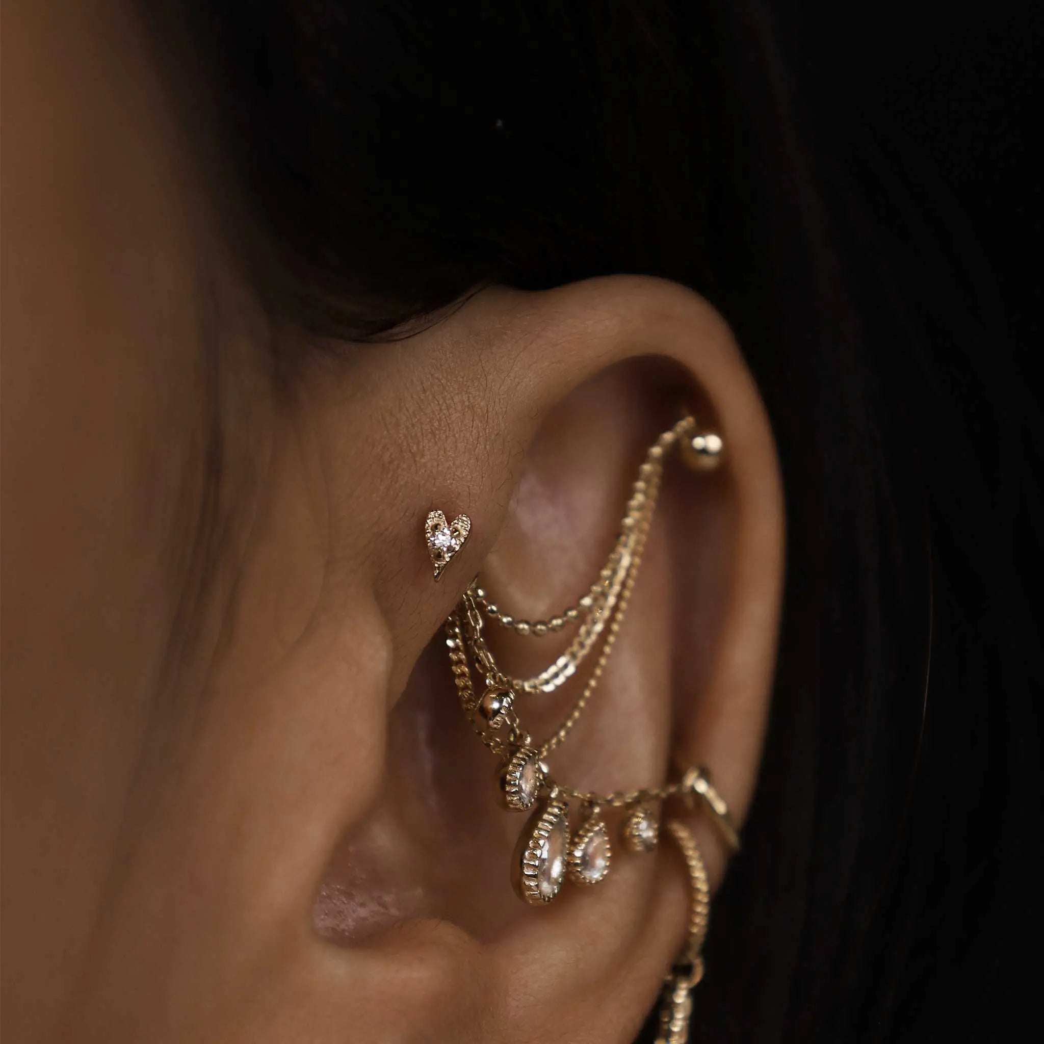 BEATTI Threadless Ends BTPRG101 • 14K Gold Gemstone Threadless End BTPRG101 • 14K Gold Gemstone Threadless End