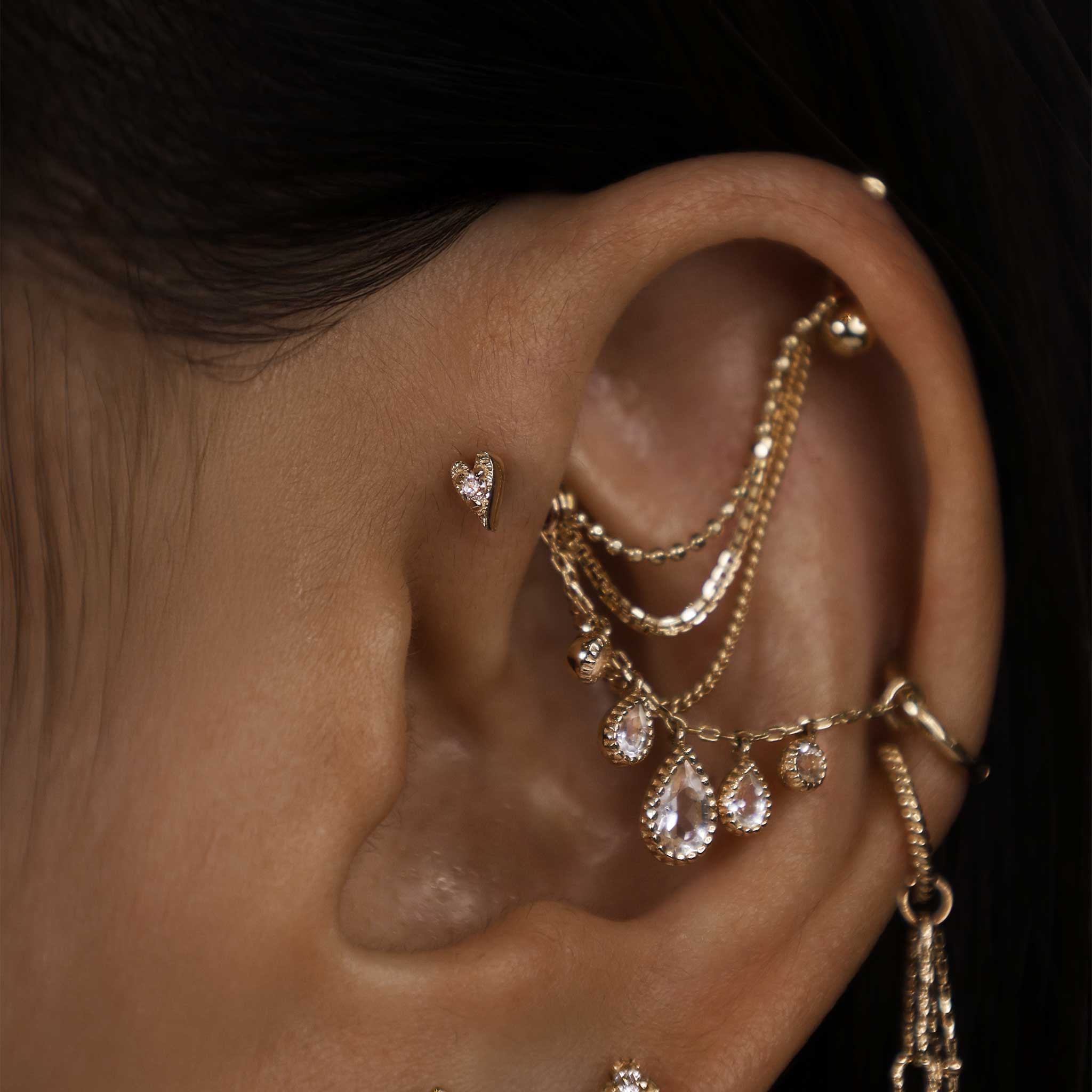 BEATTI Threadless Ends BTPRG101 • 14K Gold Gemstone Threadless End BTPRG101 • 14K Gold Gemstone Threadless End