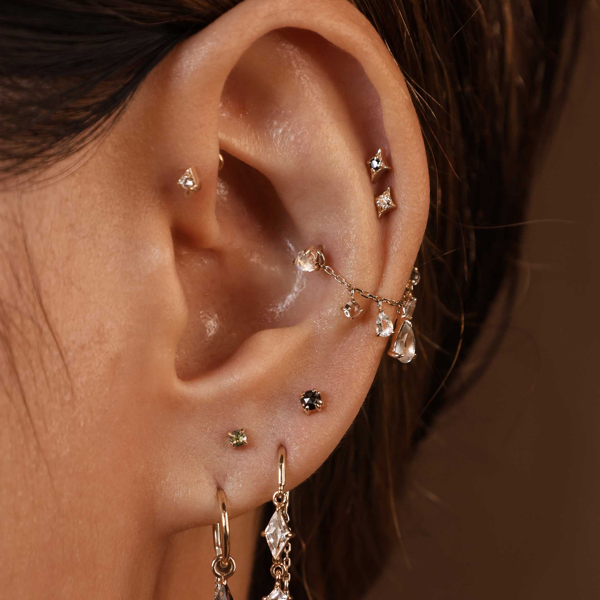 BEATTI Threadless Ends Diamond • Ace of Gems Flatback Stud Diamond • Ace of Gems Flatback Stud