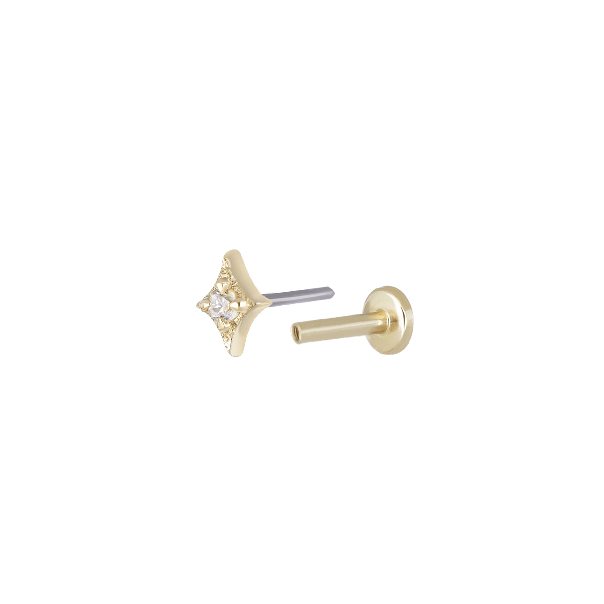 BEATTI Threadless Ends BTPRG102 • 14K Gold Gemstone Threadless End BTPRG102 • 14K Gold Gemstone Threadless End