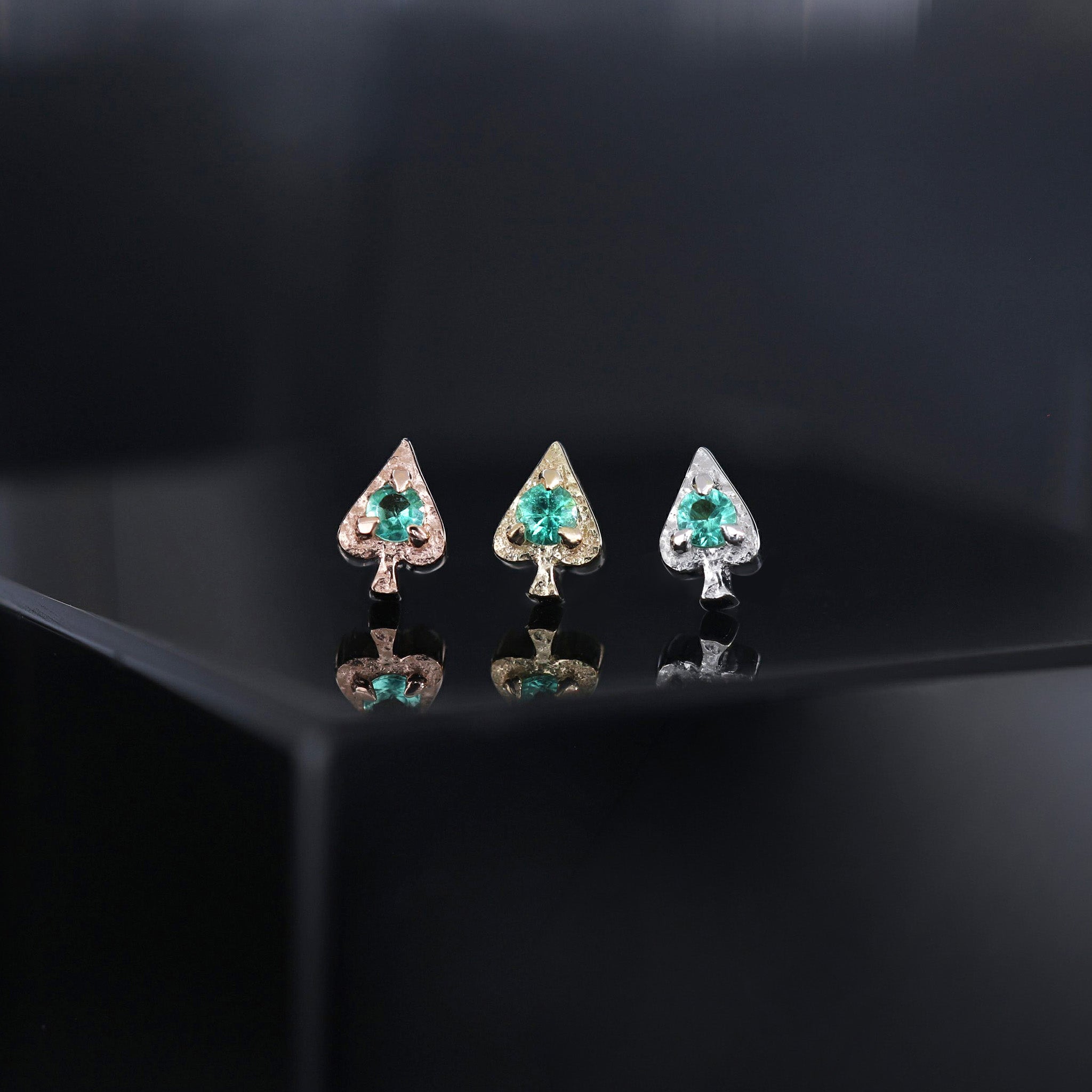 Spade • Ace of Gems Flatback Stud