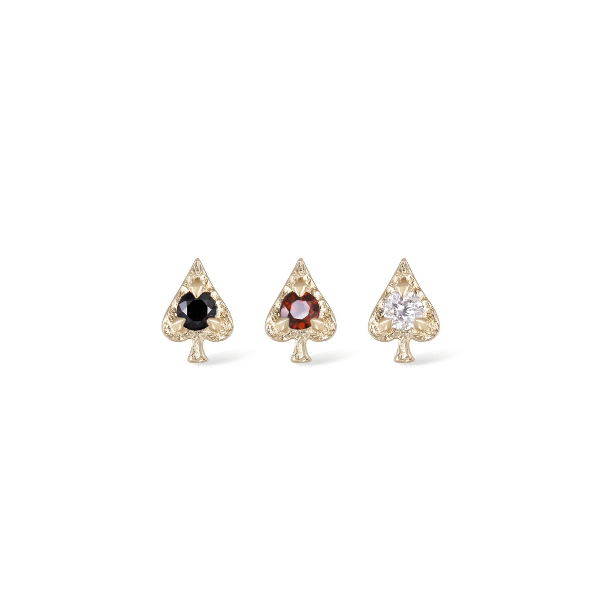 BEATTI Threadless Ends Gold / Black Diamond BTPRG103 • 14K Gold Gemstone Threadless End BTPRG103 BTPRG103 • 14K Gold Gemstone Threadless End