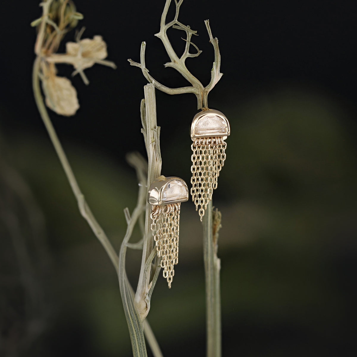 Moonjelly • Asymmetric Chain Tassel (Pair)