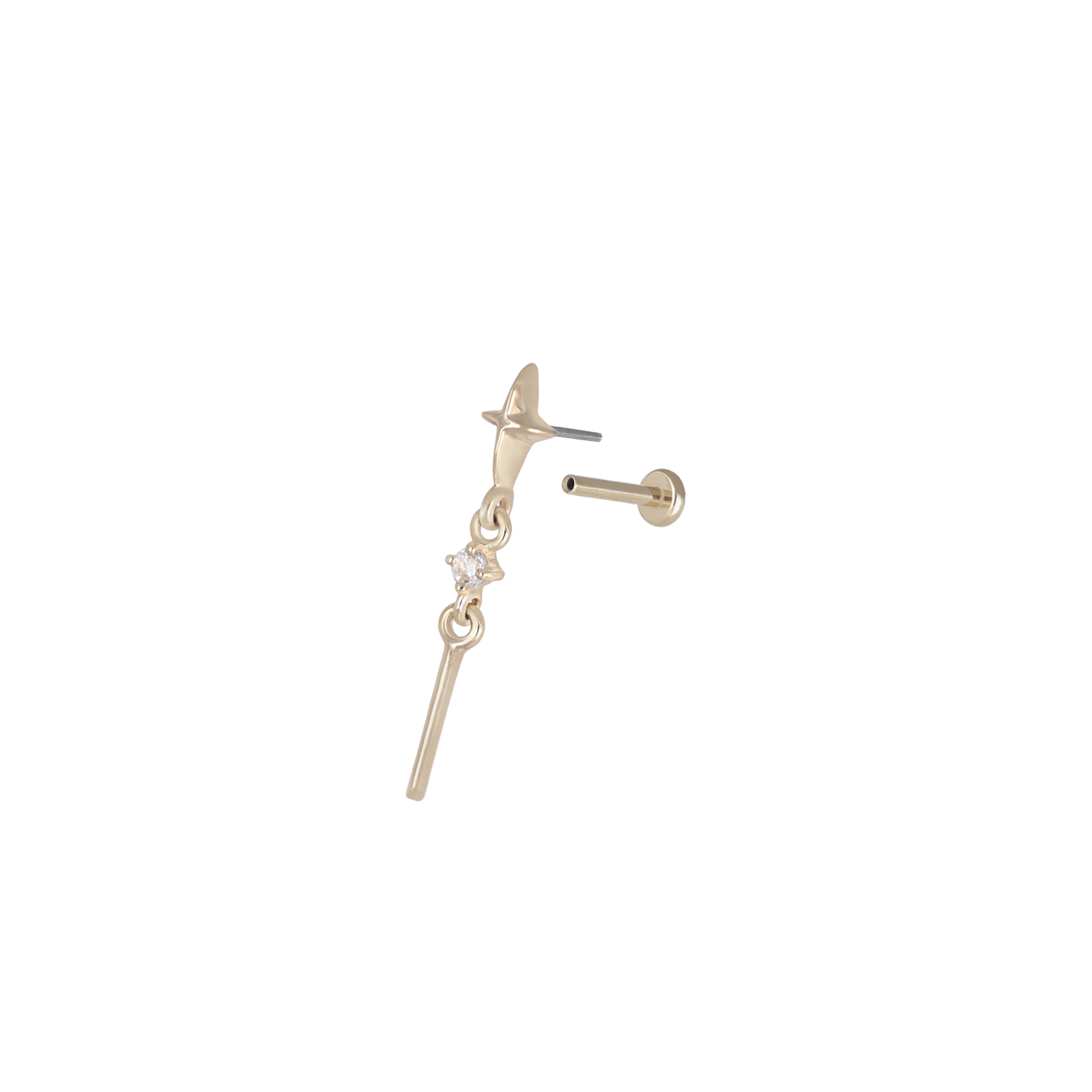 Roxane • Celestial Drop Flat Back Stud