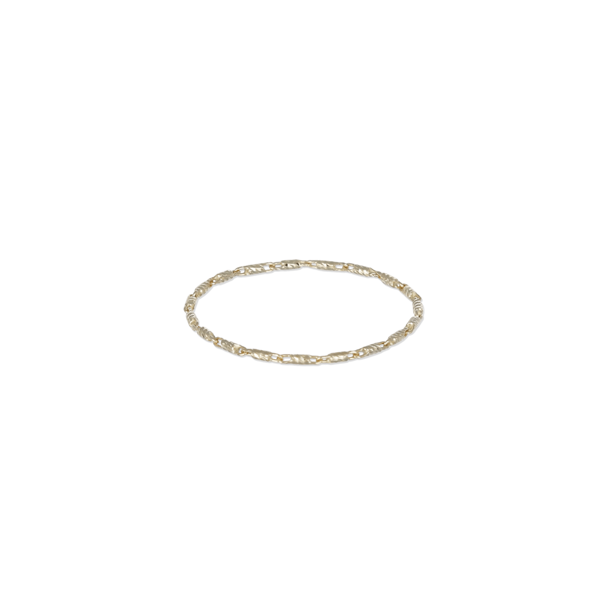 BEATTI Ring 14K Gold Carverli Chain Ring 14K Gold Carverli Chain Ring