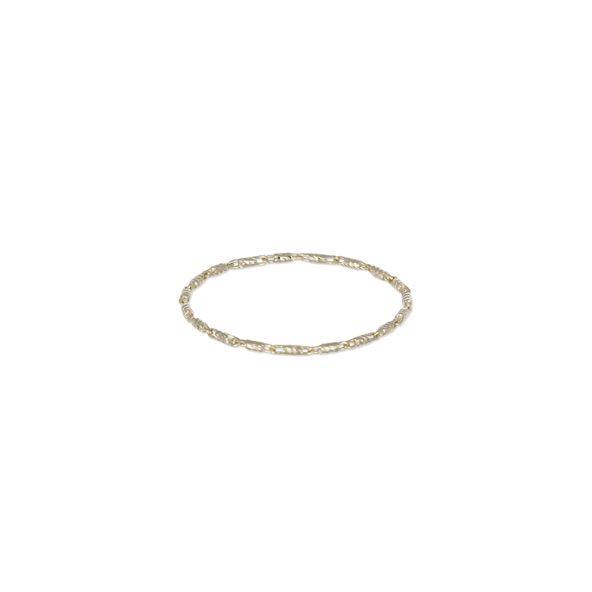 BEATTI Ring 14K Gold Carverli Chain Ring 14K Gold Carverli Chain Ring