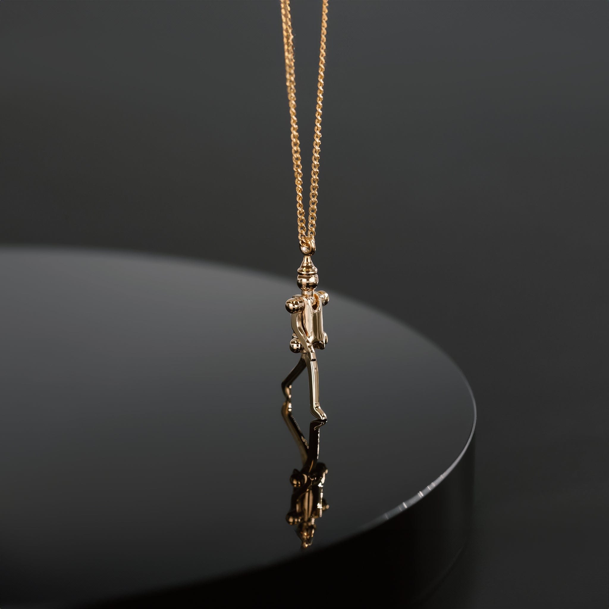 BEATTI Necklace Gold DR118 14K Gold Puppet Pendant Necklace DR118 DR118 14K Gold Puppet Pendant Necklace