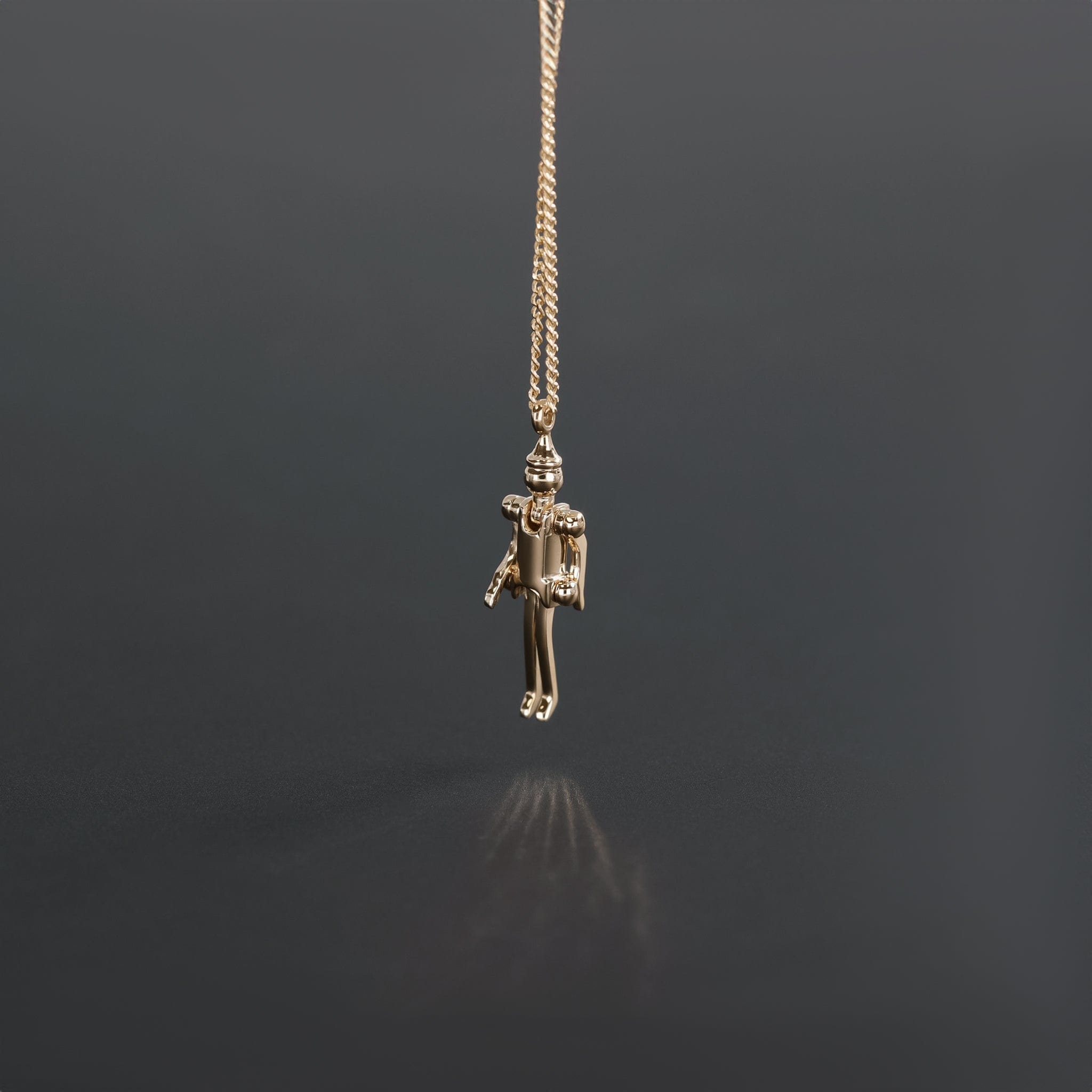 BEATTI Necklace Gold DR118 14K Gold Puppet Pendant Necklace DR118 DR118 14K Gold Puppet Pendant Necklace