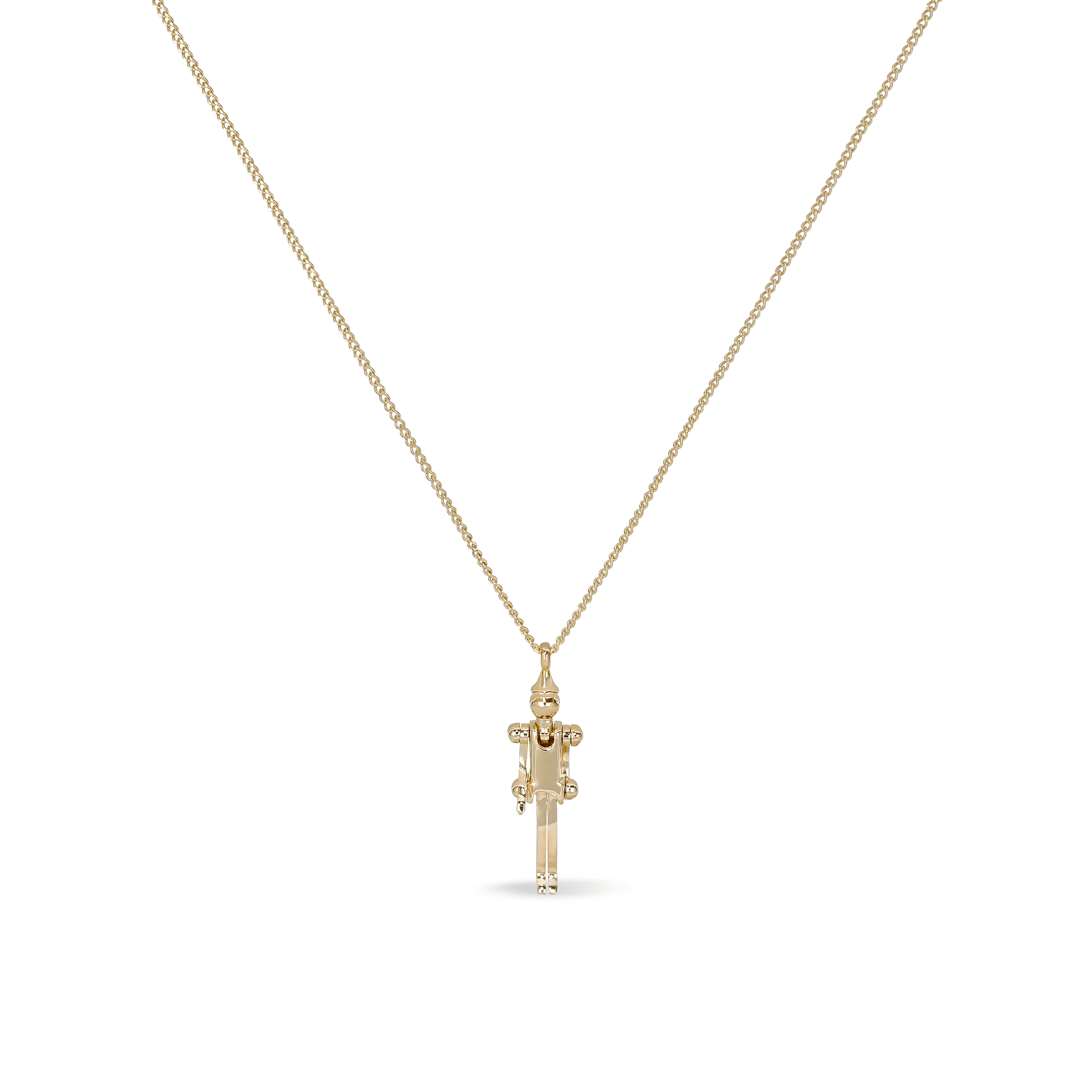 BEATTI Necklace Gold DR118 14K Gold Puppet Pendant Necklace DR118 DR118 14K Gold Puppet Pendant Necklace