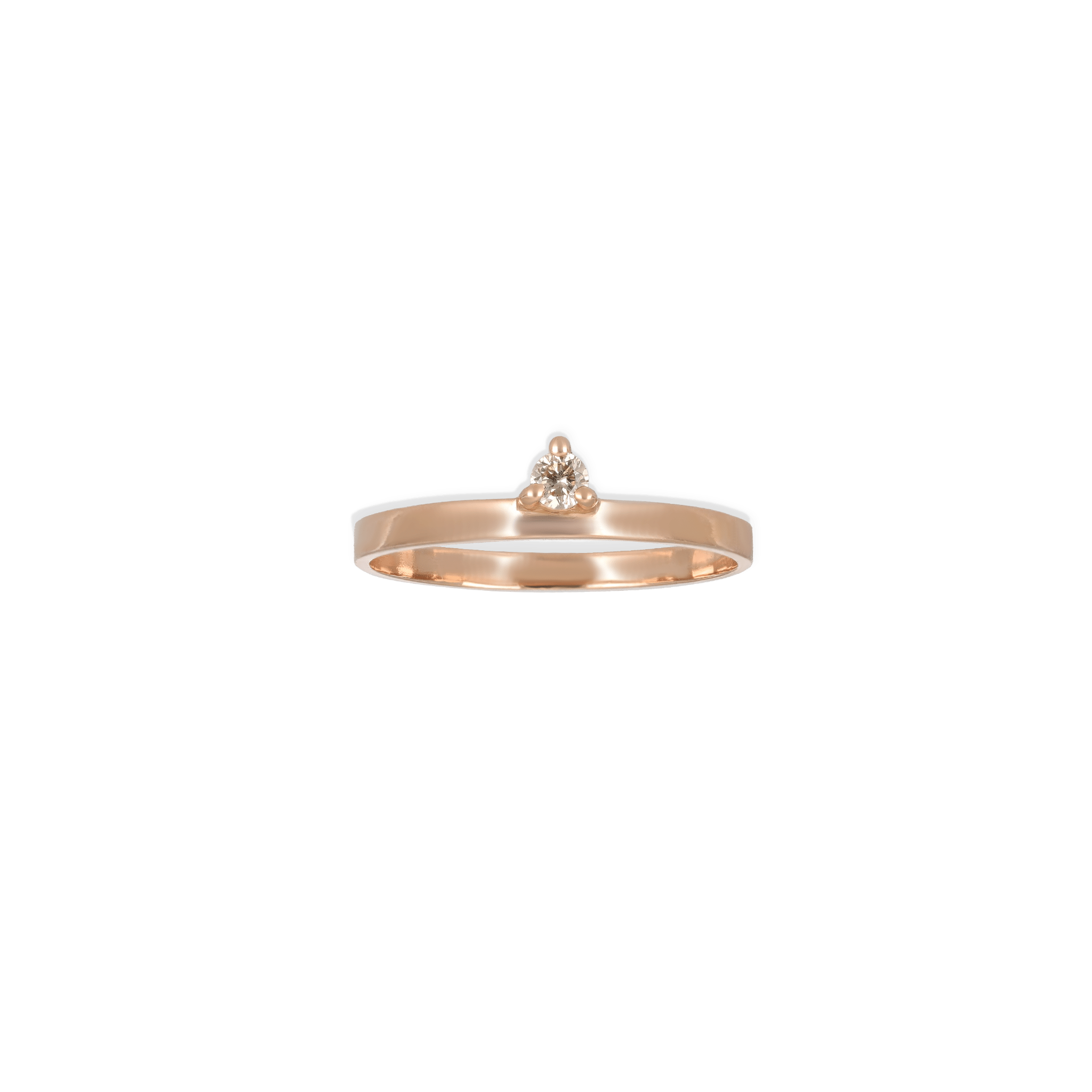 BEATTI Ring Rose Gold Sample Sale • 14K Solid Gold Natural White Diamond Ring RG SS25 SS25 RI 001 RG Sample Sale • 14K Solid Gold Natural White Diamond Ring RG SS25