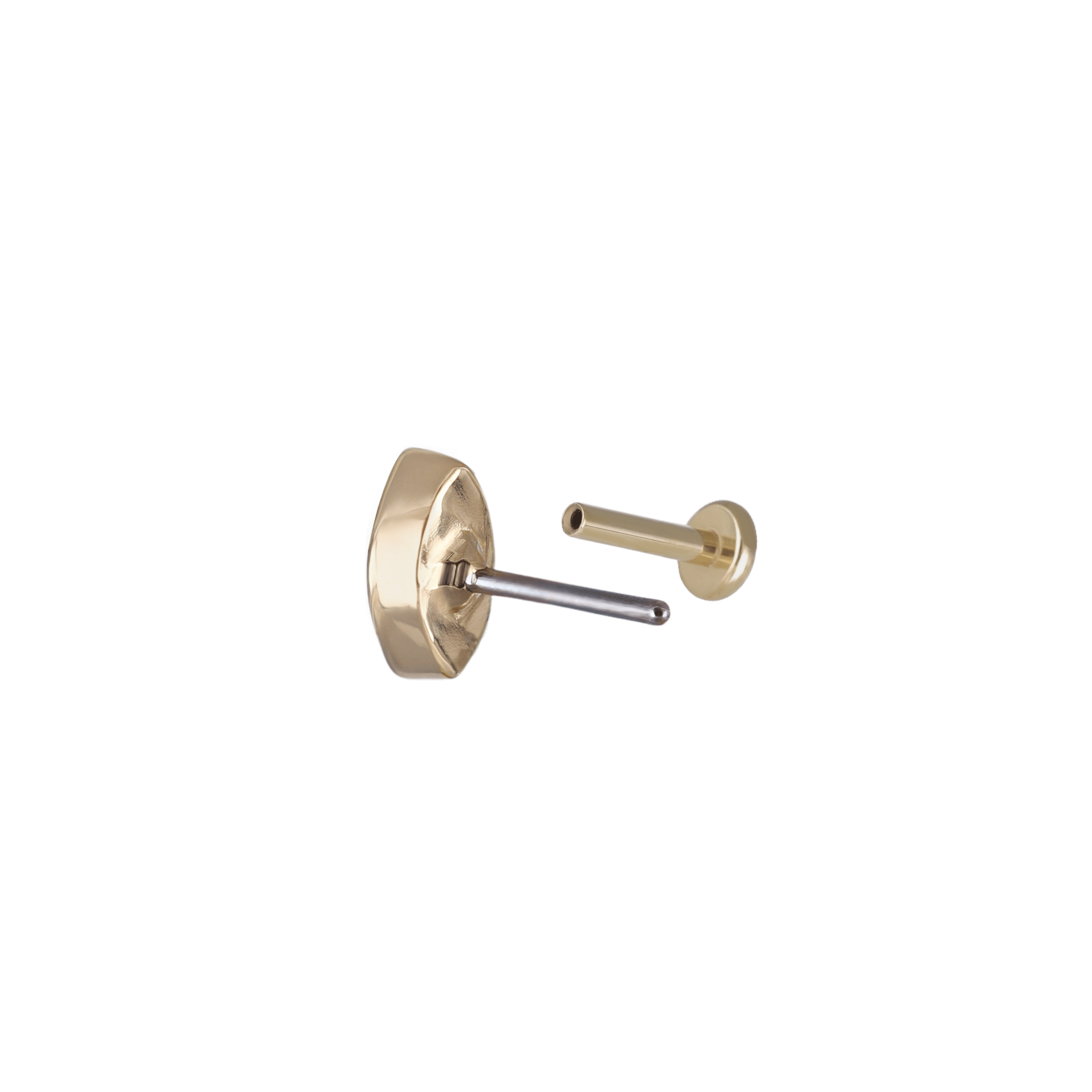 BEATTI Threadless Ends Etta • 14K Gold Tiny Marquise Gemstone Stud Etta • 14K Gold Tiny Marquise Gemstone Stud