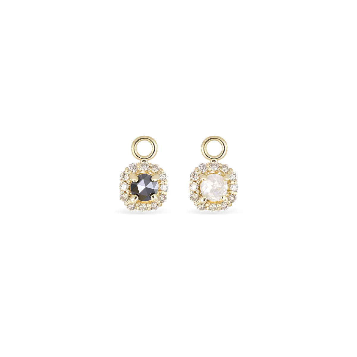 Rose Cut Diamond Halo Charm